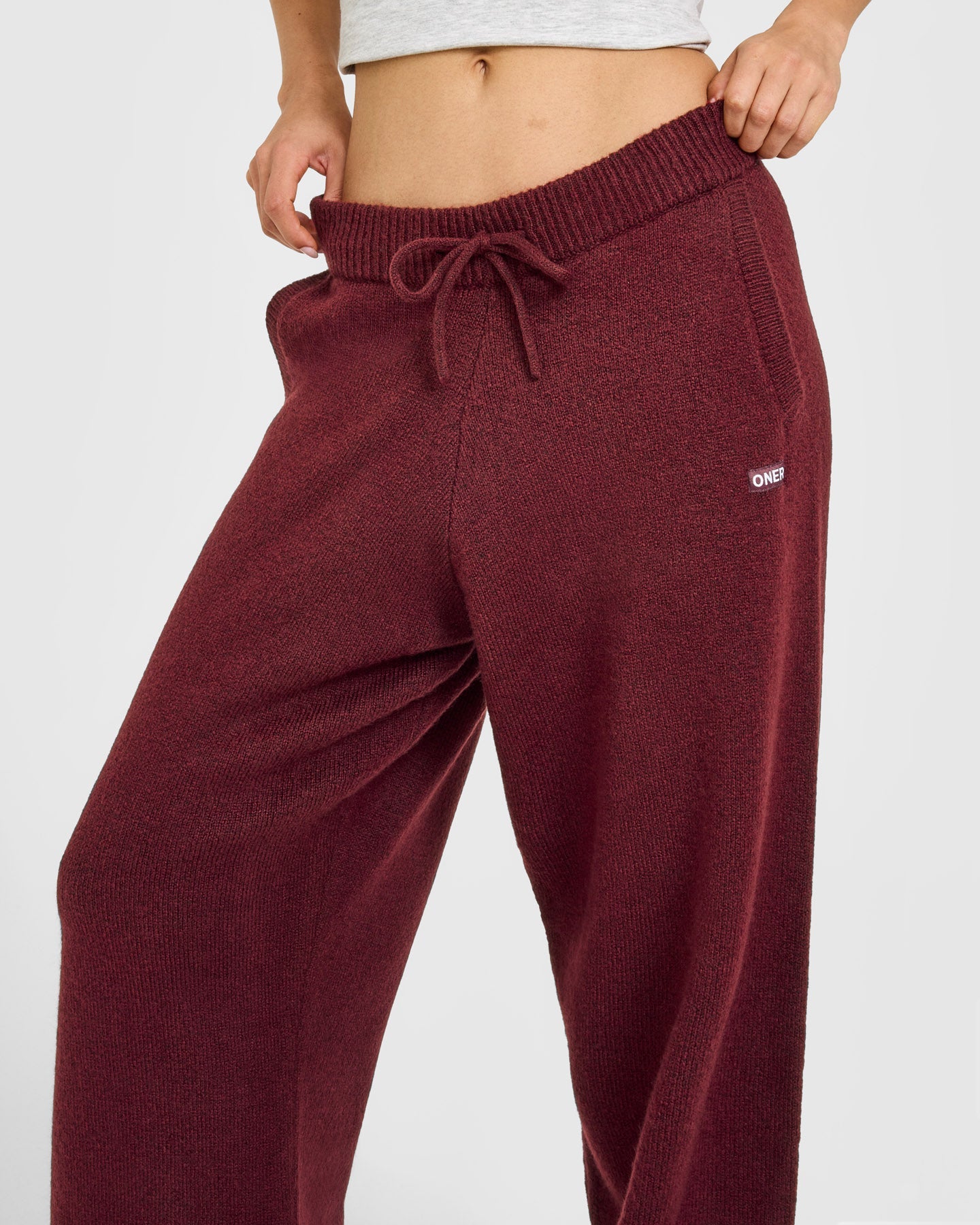 Oversized Knit Straight Leg Bottoms | Rosewood - Image 5