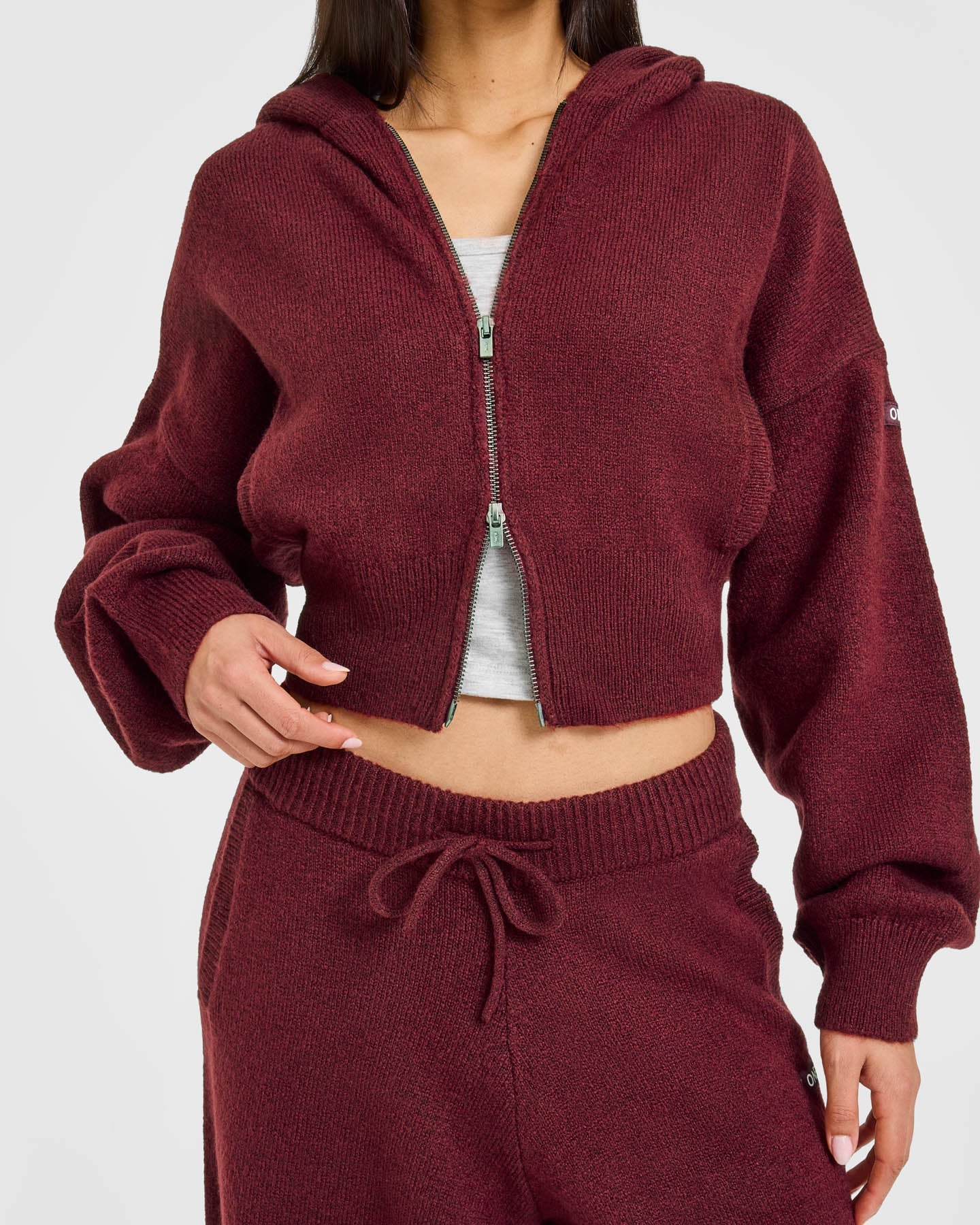 Oversized Knit Straight Leg Bottoms | Rosewood - Image 3