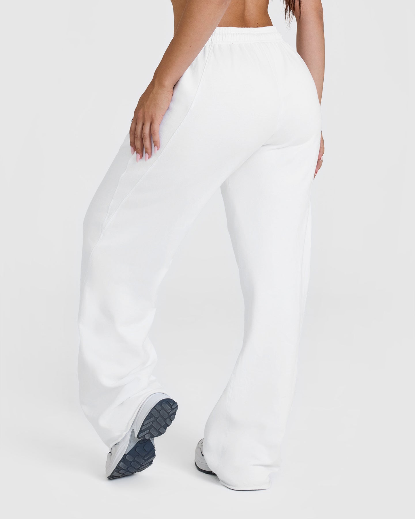 Raw Lounge Wide Leg Joggers with Graphic | White - Image 2