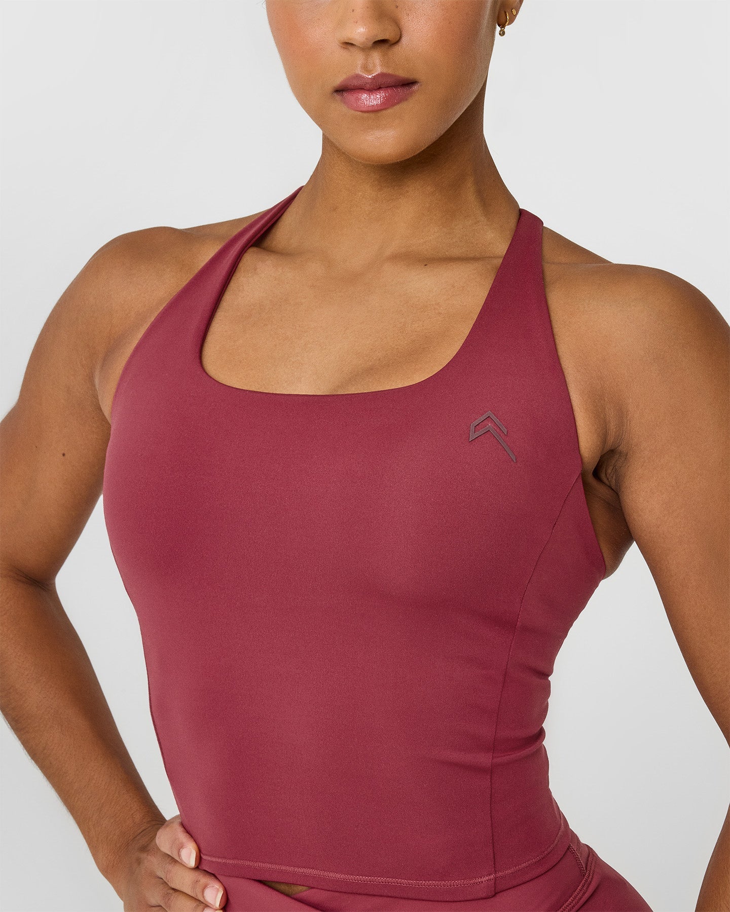 Timeless Square Neck Mid Vest | Burnt Cherry - Image 4