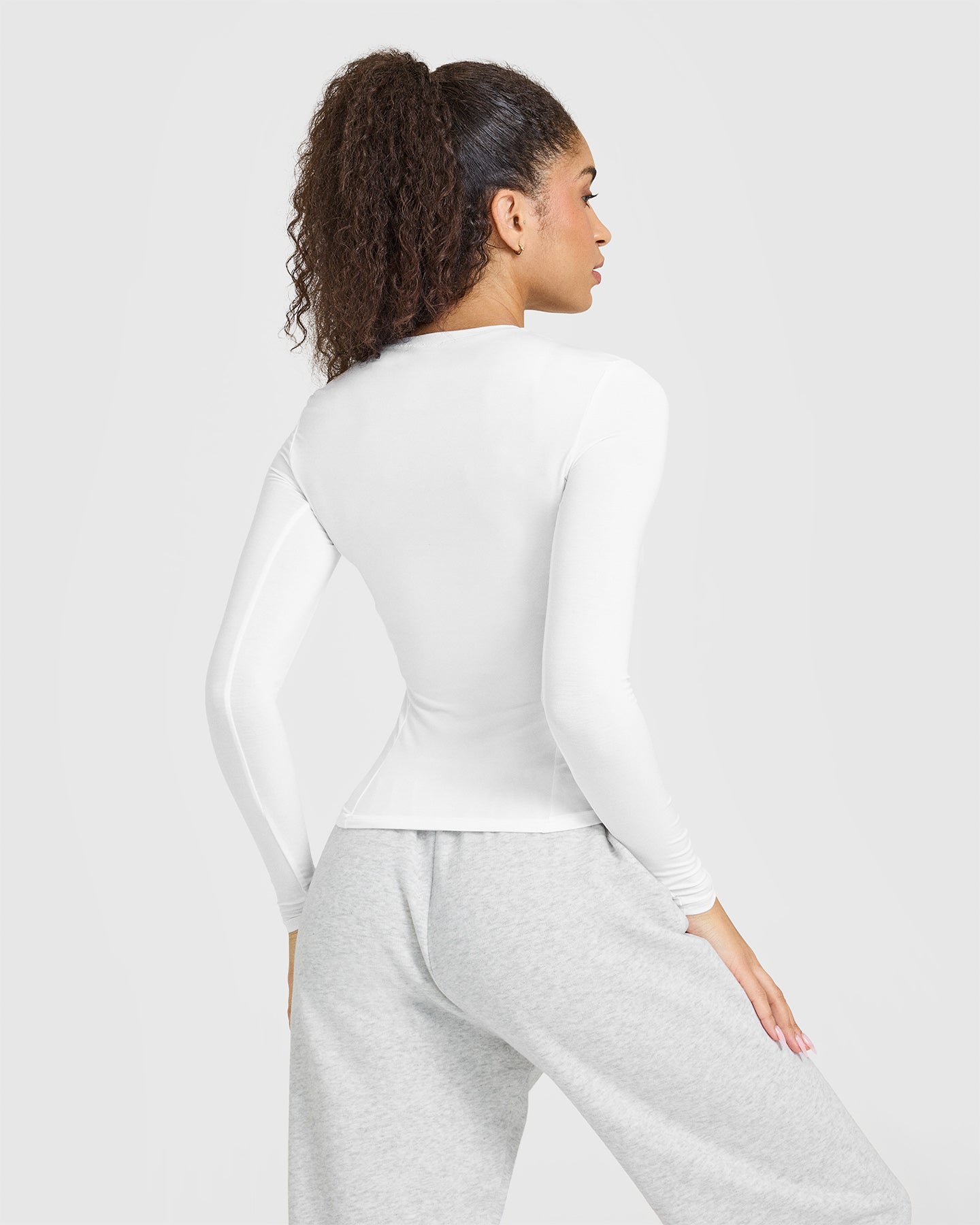 Alternative view of Mellow Soft Long Sleeve Top | White