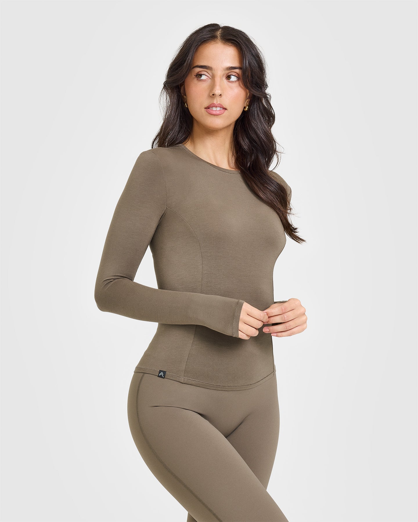 Mellow Soft Long Sleeve Top | Moss Brown