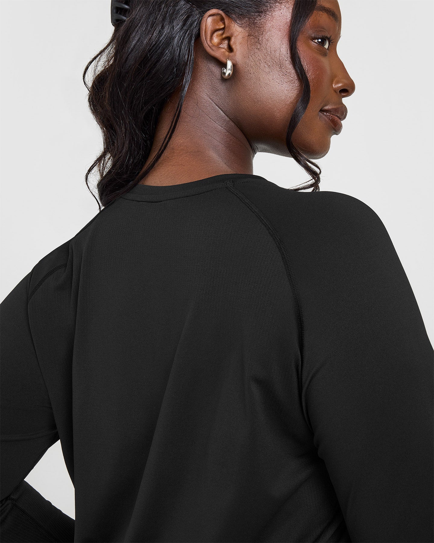 Go To Seamless Loose Long Sleeve Top | Black - Image 5