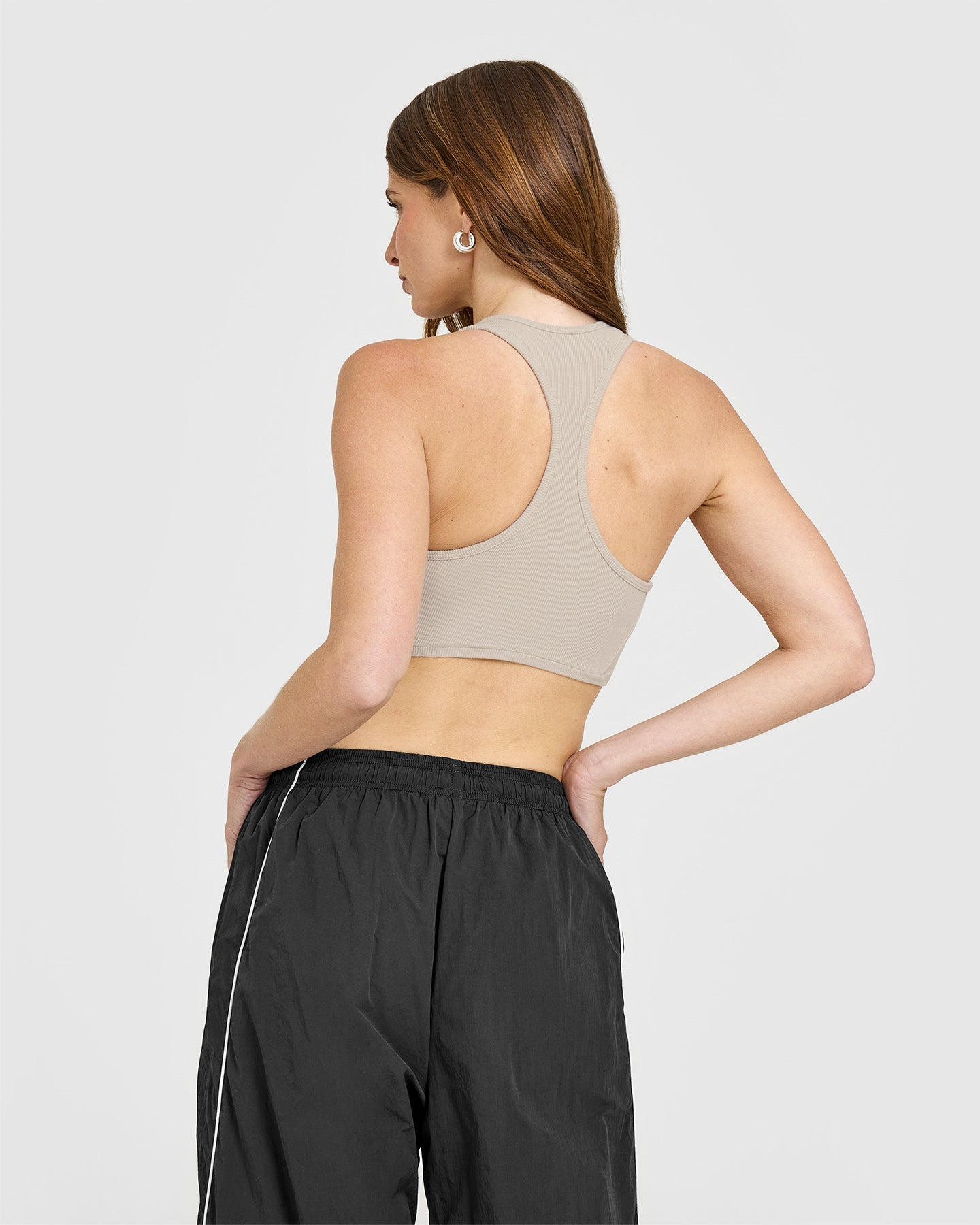 Mellow Rib Square Neck Bra | Cloud Grey - Image 2