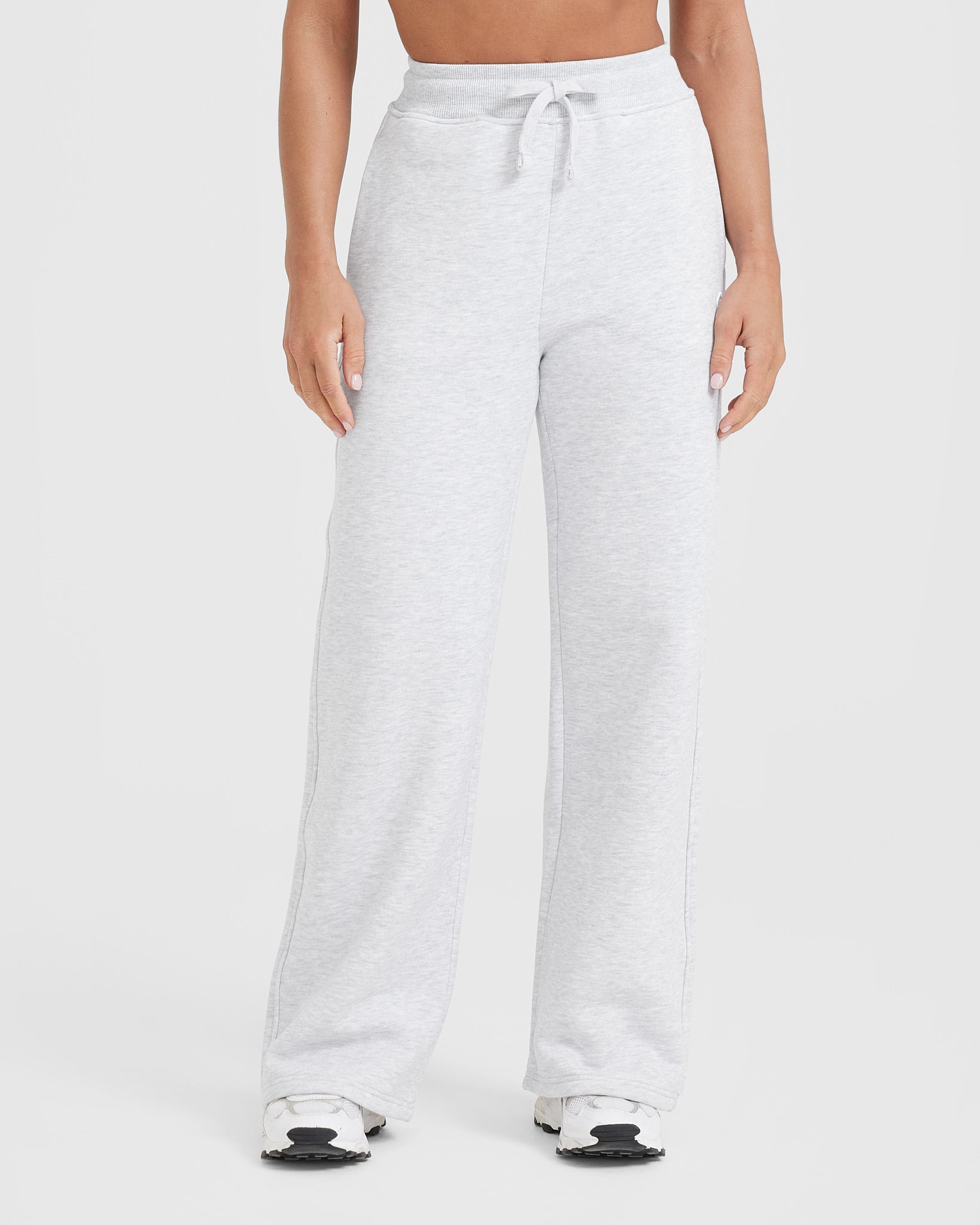 All Day Straight Leg Joggers | Light Grey Marl