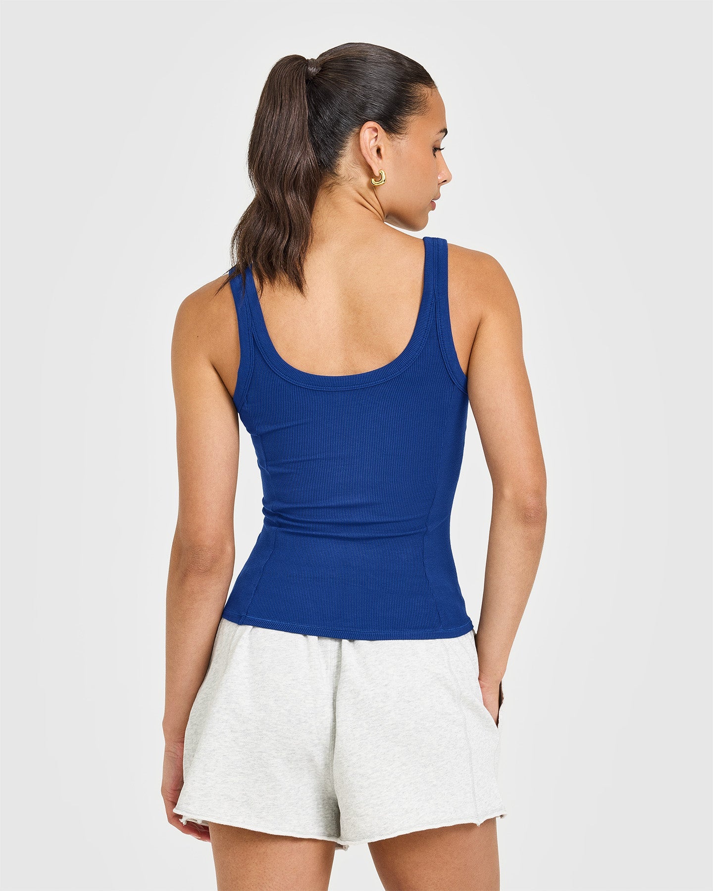 Mellow Rib Scoop Neck Vest | Vintage Navy - Image 2