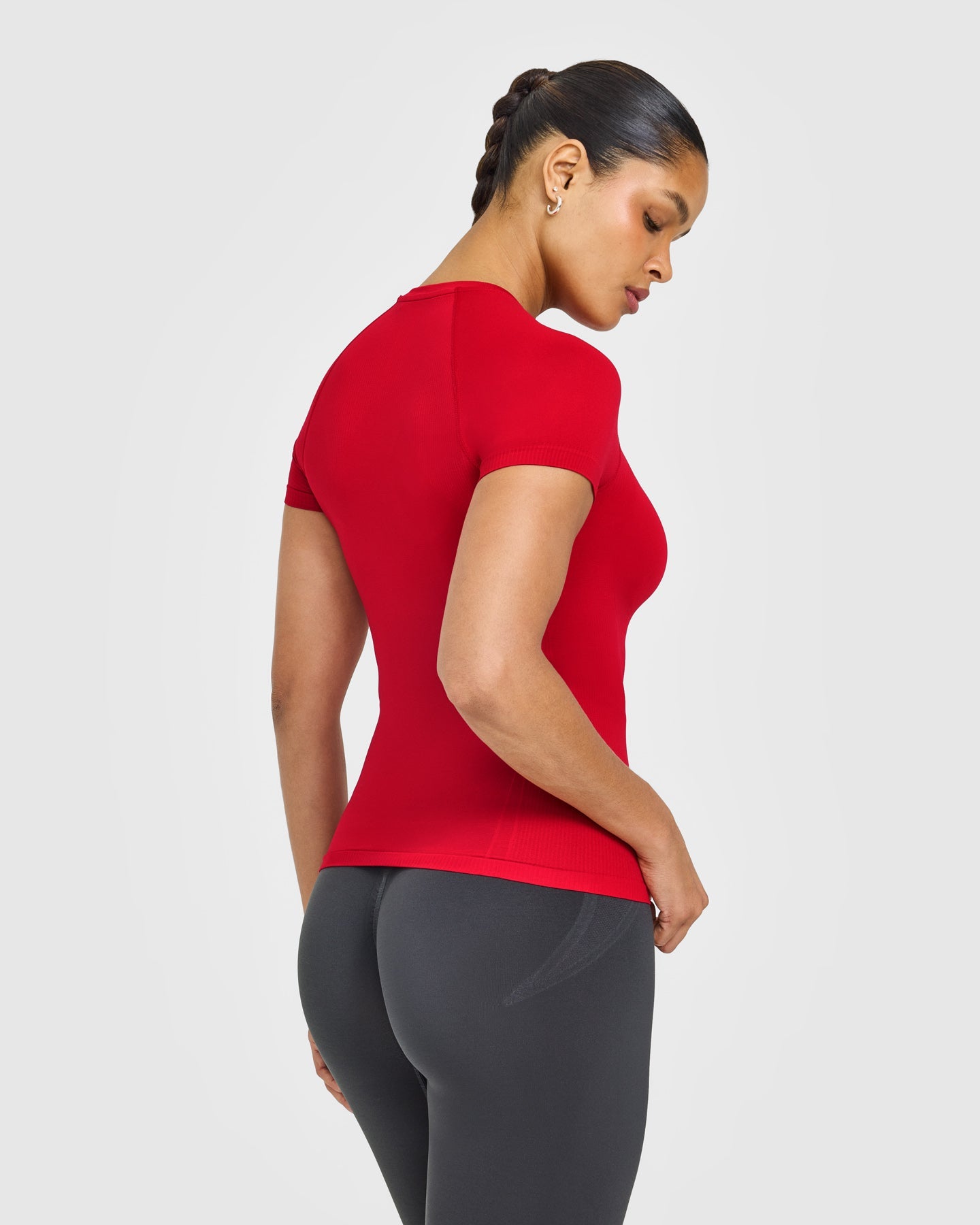 Go To Seamless Fitted Top | Fire Red - Image 2
