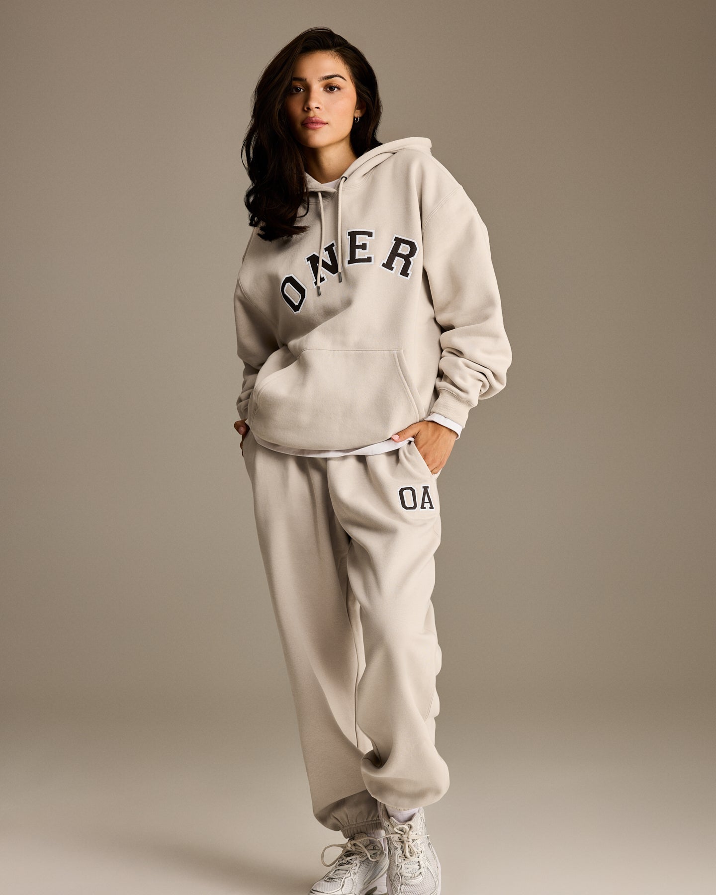 Foundations Oversized Oner Girlfriend Joggers | Sand - Image 2
