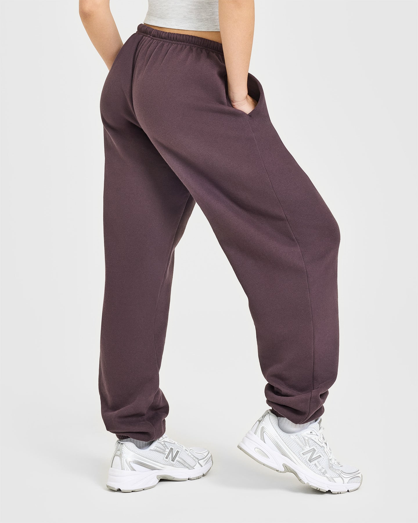 Mid Weight Relaxed Joggers | Umber Brown - Image 2