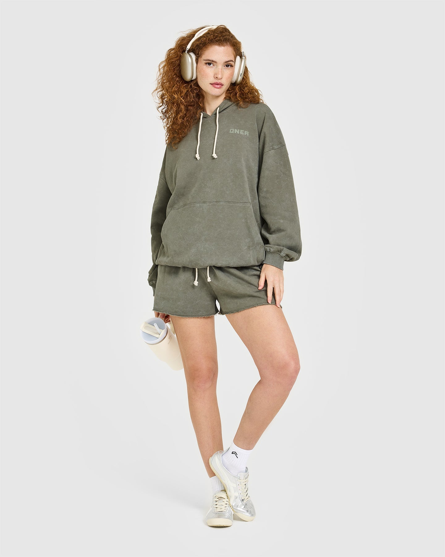 Raw Lounge Oversized Hoodie | Washed Alpine Green - Image 2