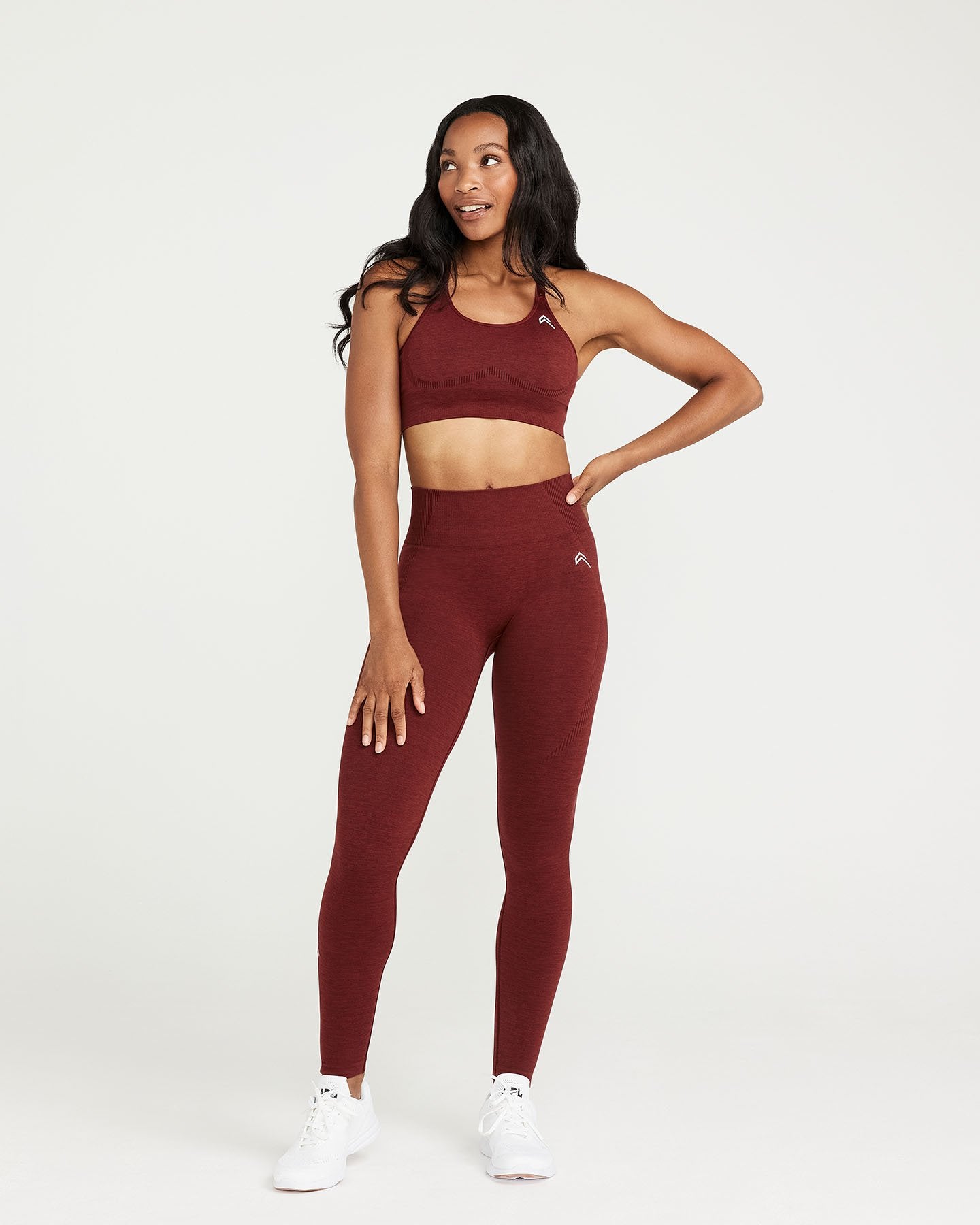 Classic Seamless Sports Bra | Rosewood Marl - Image 3