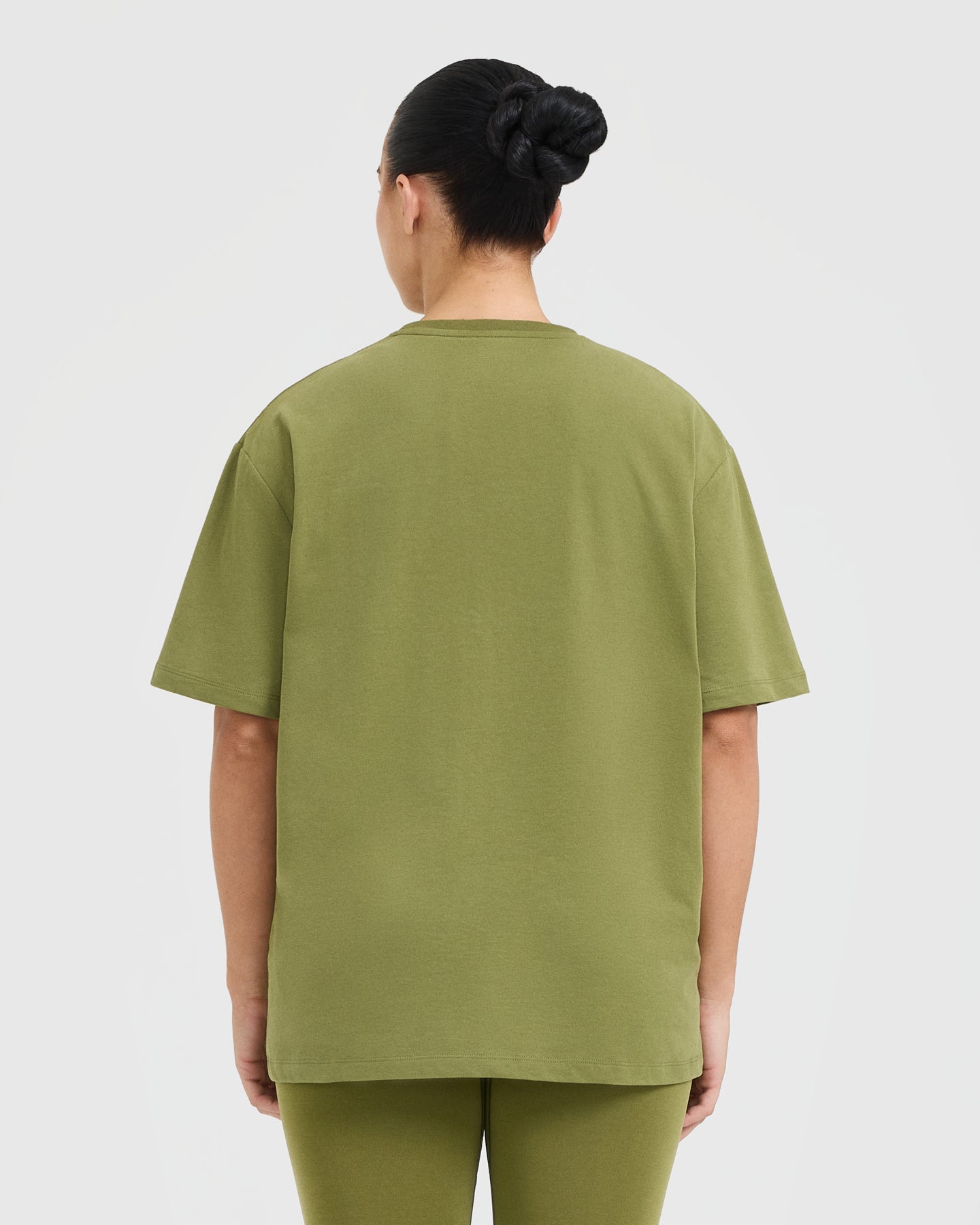 Classic Oner Graphic Oversized Lightweight T-Shirt | Olive Green - Image 2