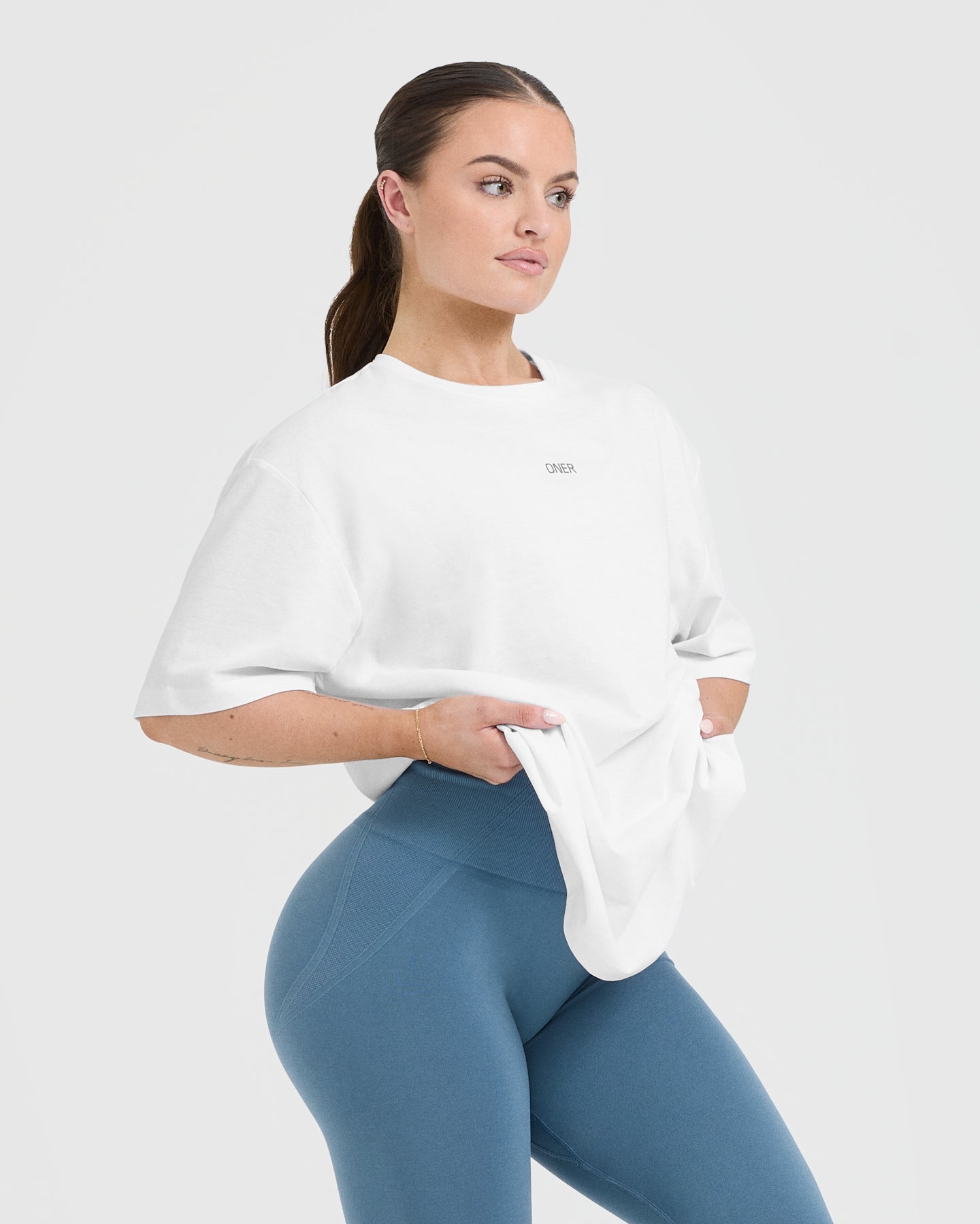 Classic Oner Graphic Oversized Lightweight T-Shirt | White - Image 3