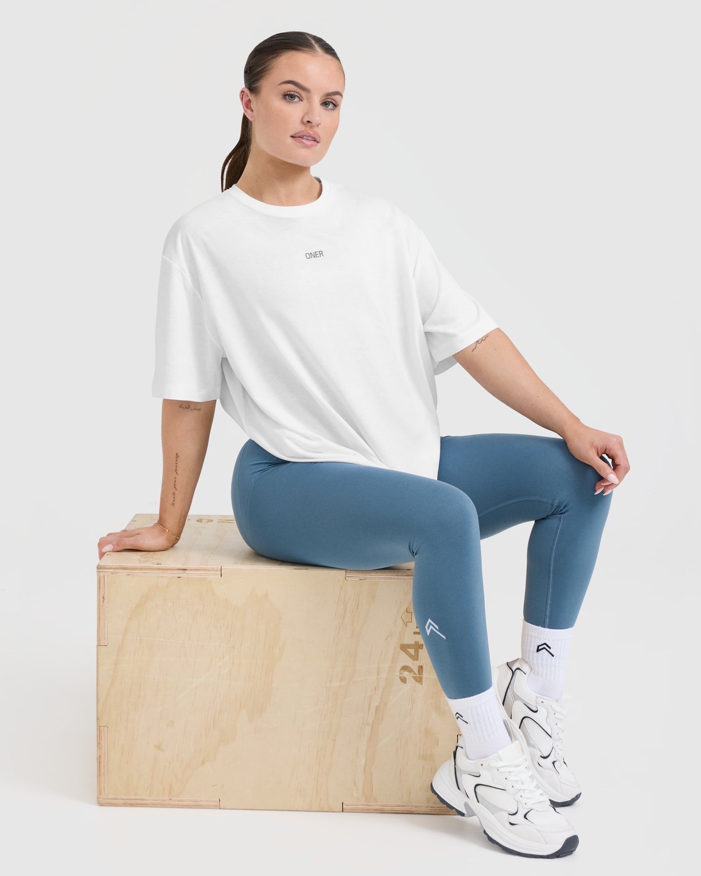 Classic Oner Graphic Oversized Lightweight T-Shirt | White - Image 5