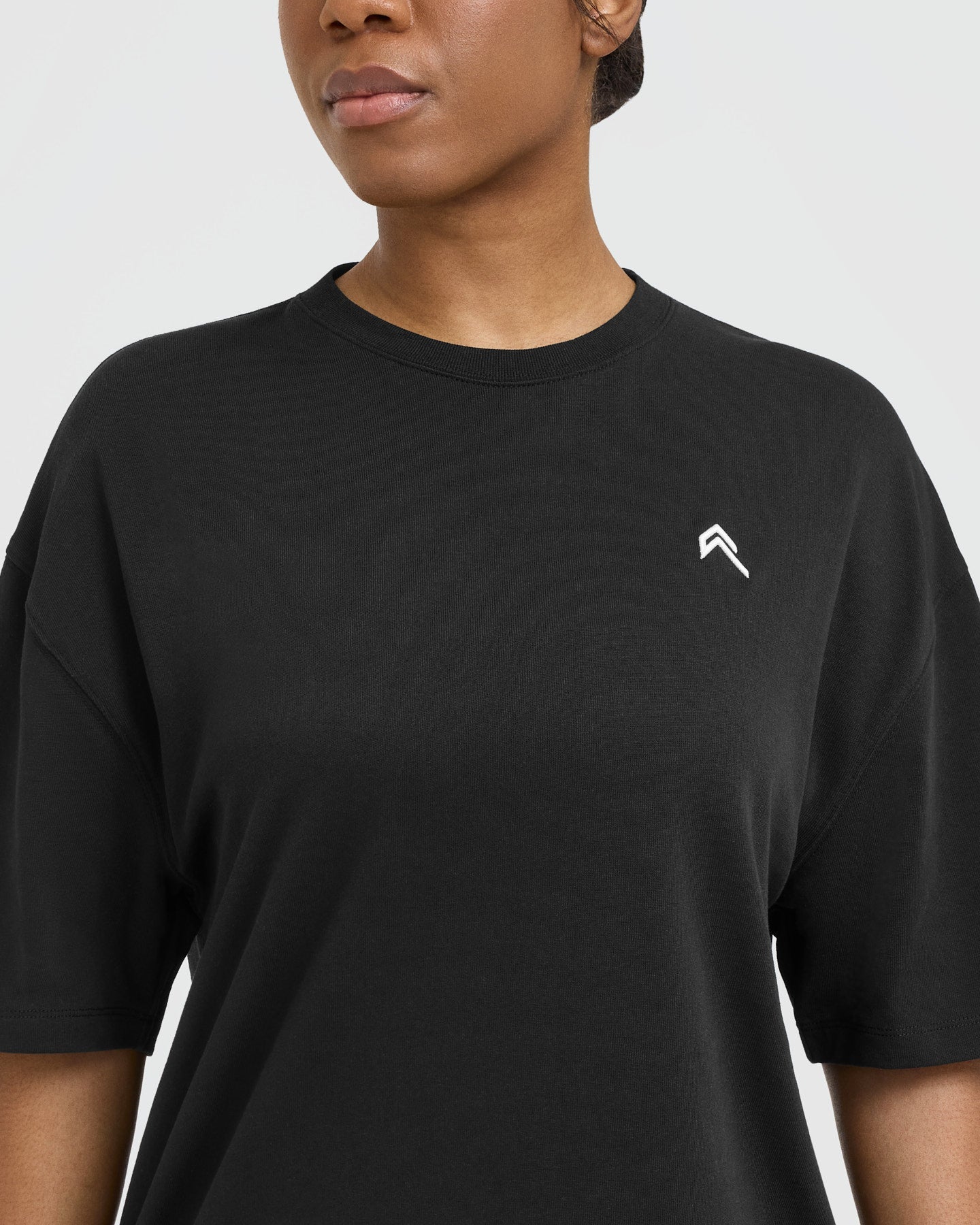 Classic Oversized Longline T-Shirt | Black - Image 4