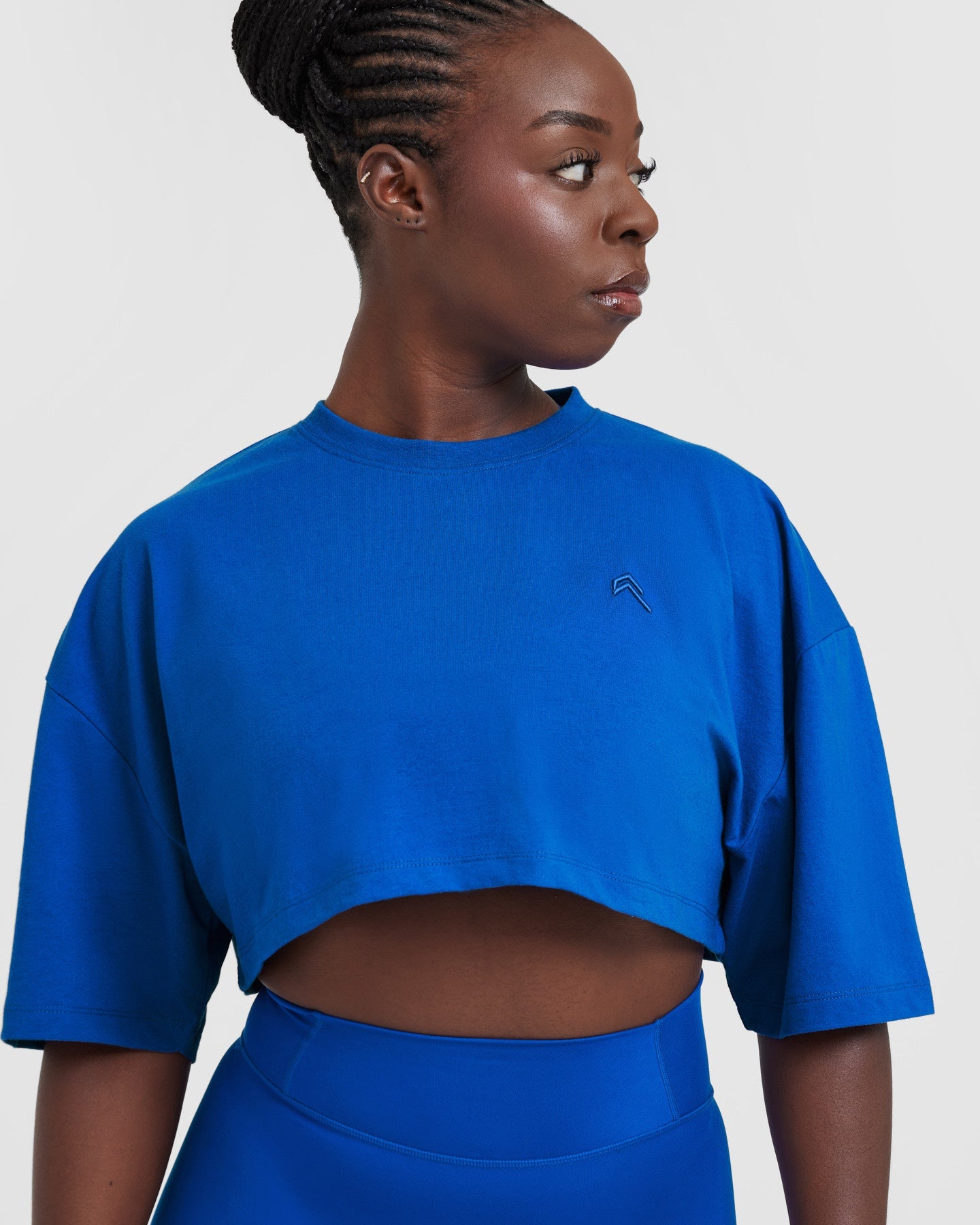 Classic Relaxed Crop Lightweight T-Shirt | Cobalt - Image 4