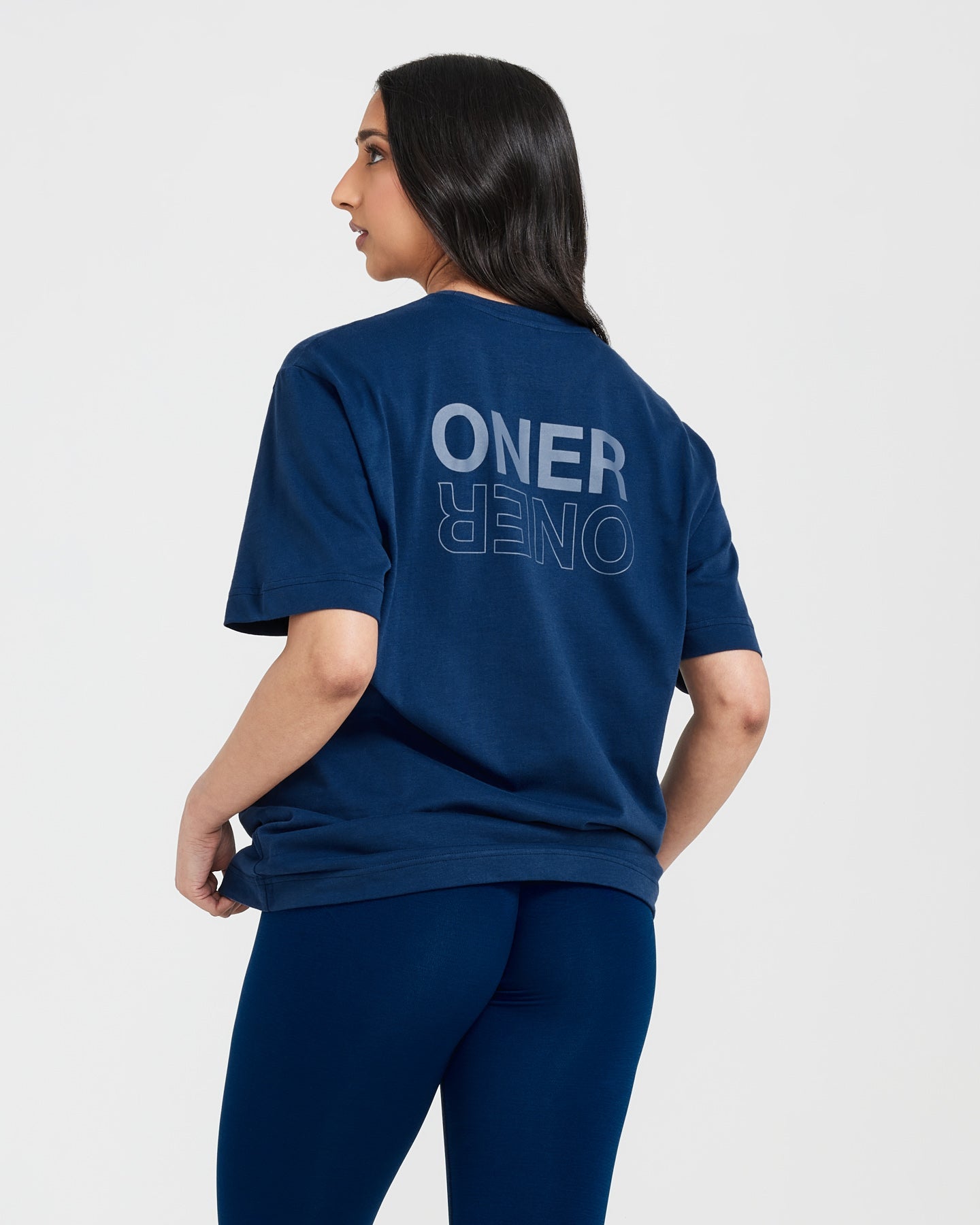 Classic Mirror Graphic Oversized T-Shirt | Washed Midnight - Image 2