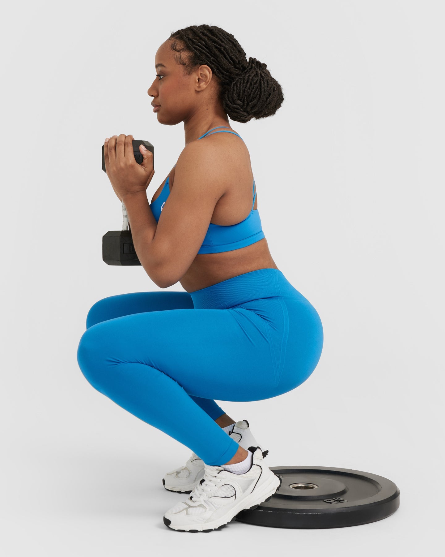EffortlessLift Seamless Leggings with White Logo | Tropical Blue - Image 6