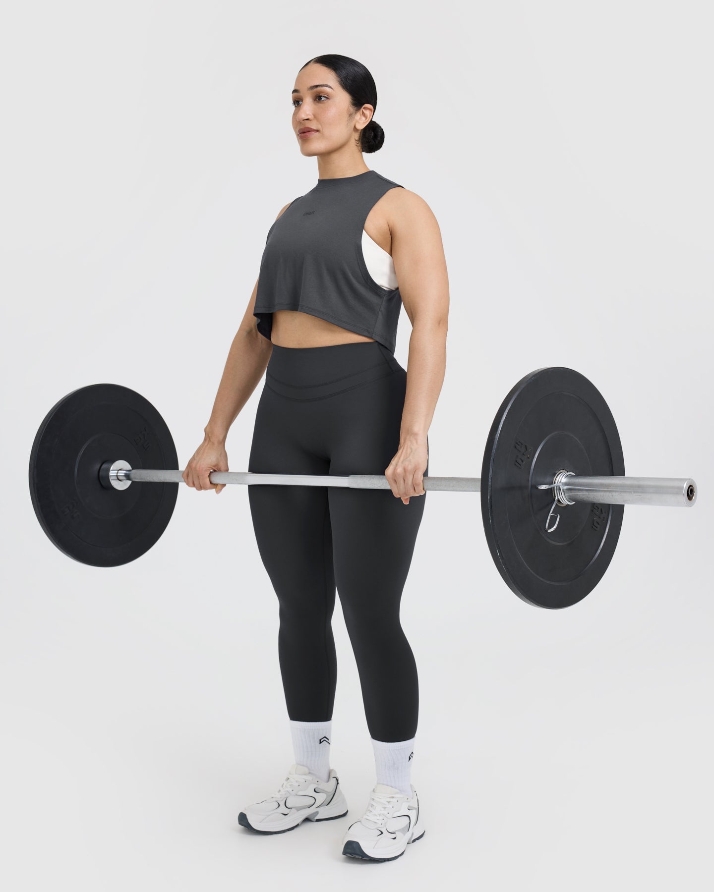 Go To Muscle Crop Tank | Coal - Image 6