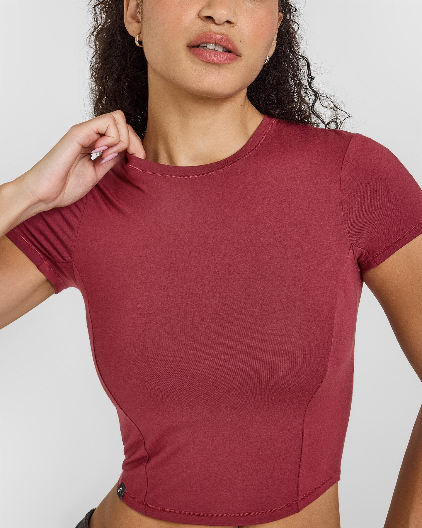 Mellow Soft Mid Short Sleeve T-Shirt | Burnt Cherry - Image 4