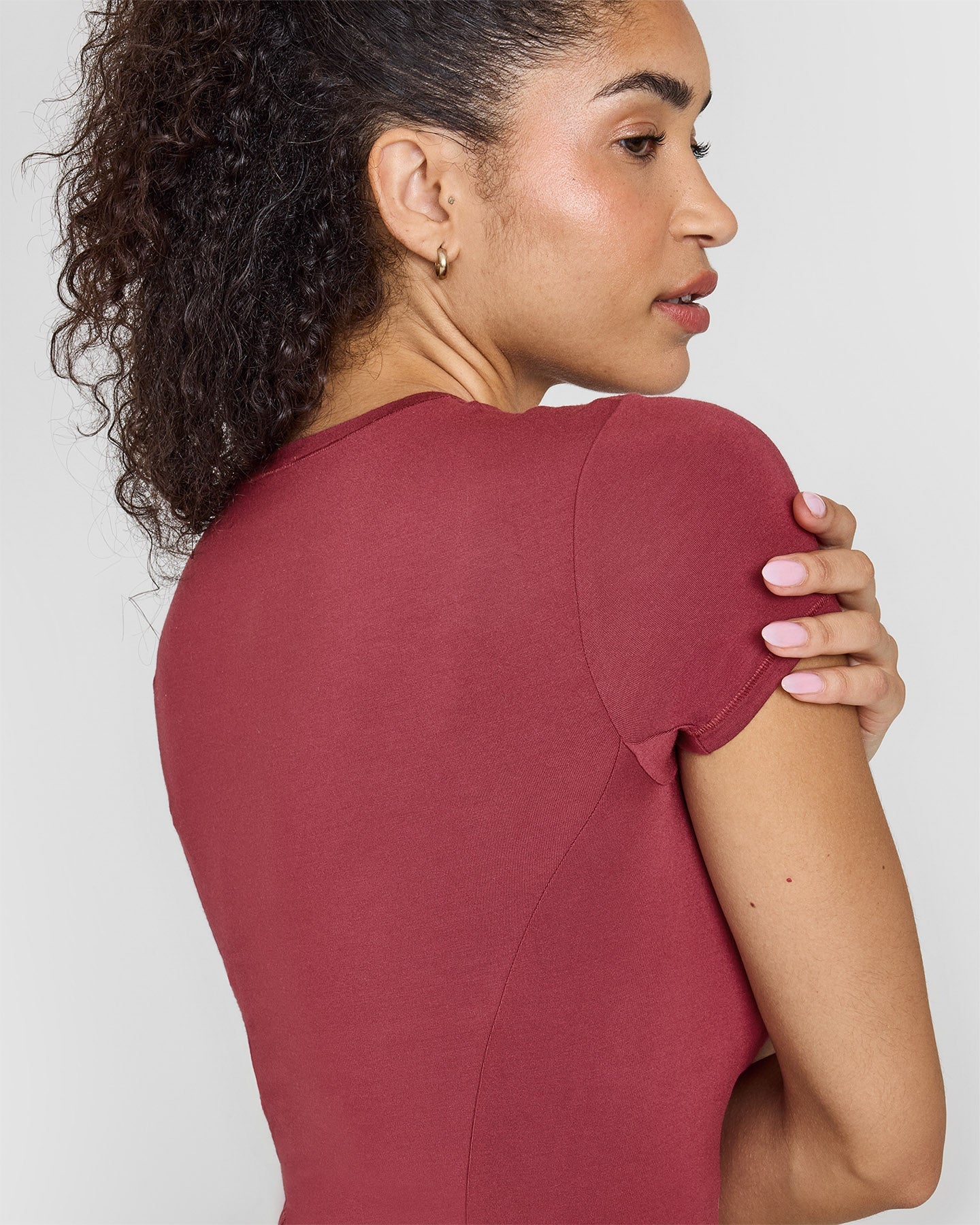 Mellow Soft Mid Short Sleeve T-Shirt | Burnt Cherry - Image 5