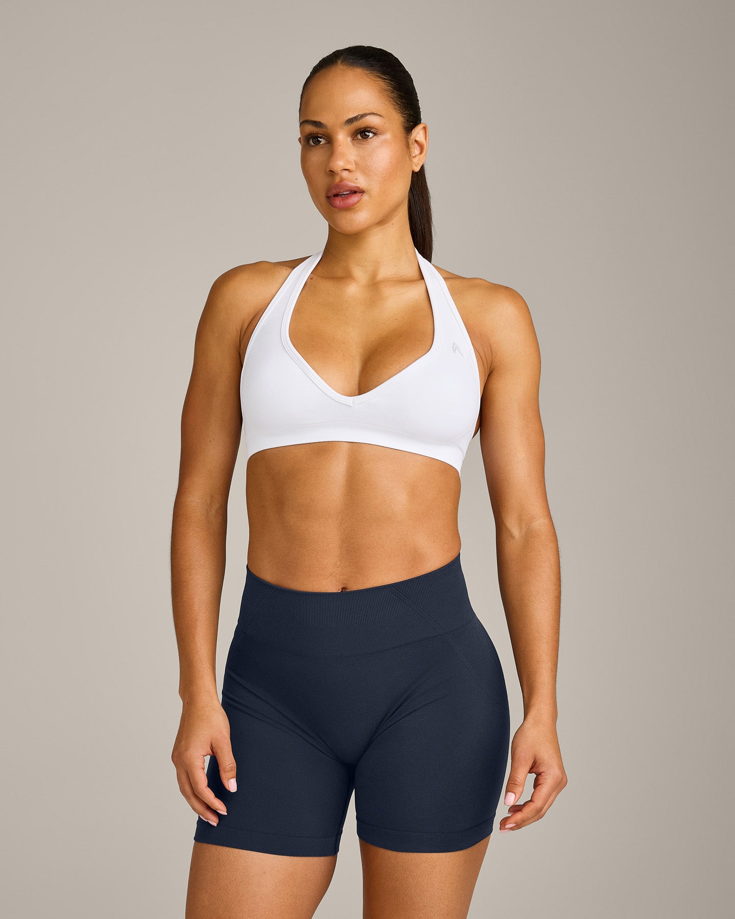 EffortlessLift Seamless Halter Neck Sports Bra New Branding | White