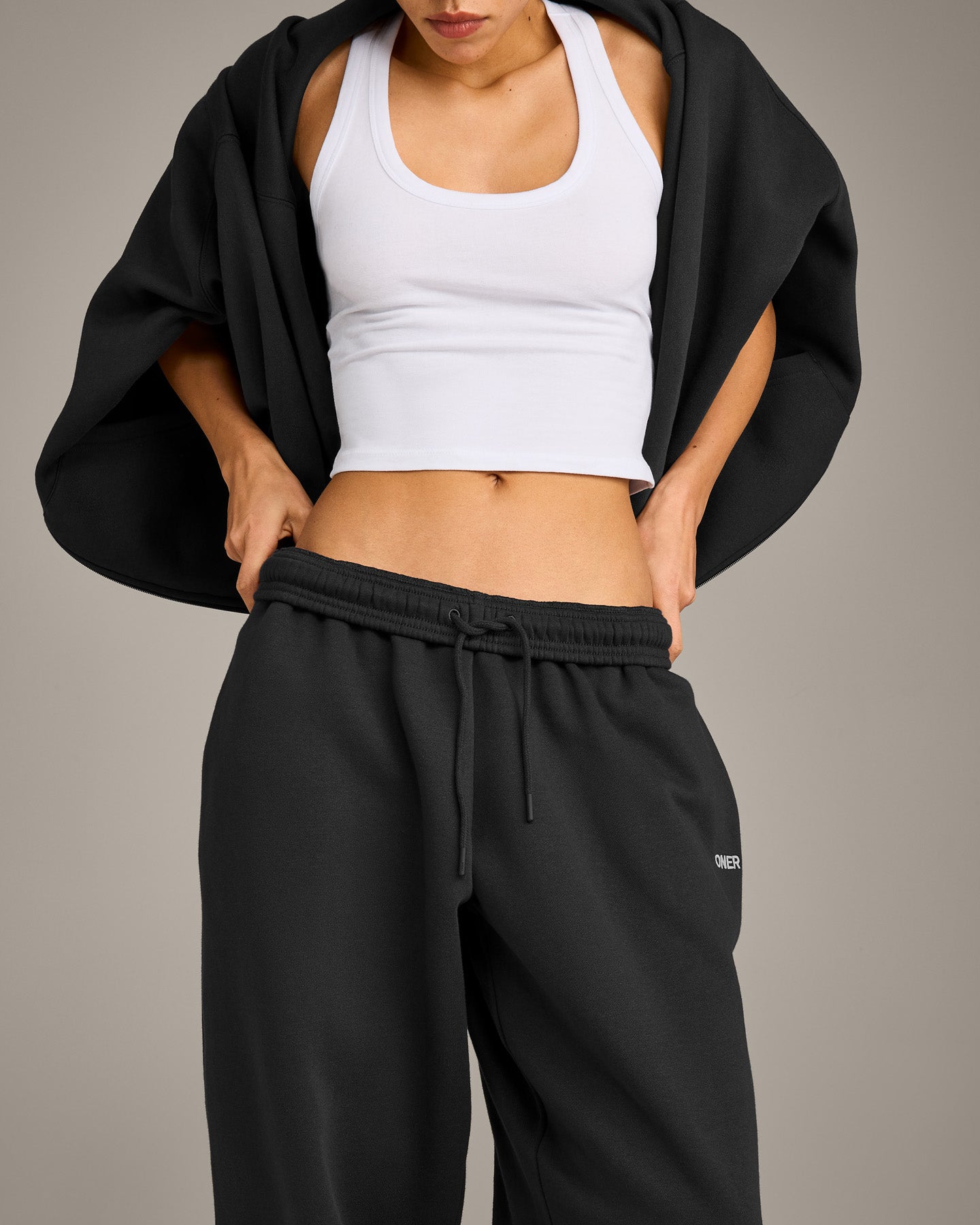 Foundations Cosy Oversized Joggers | Soft Black - Image 5