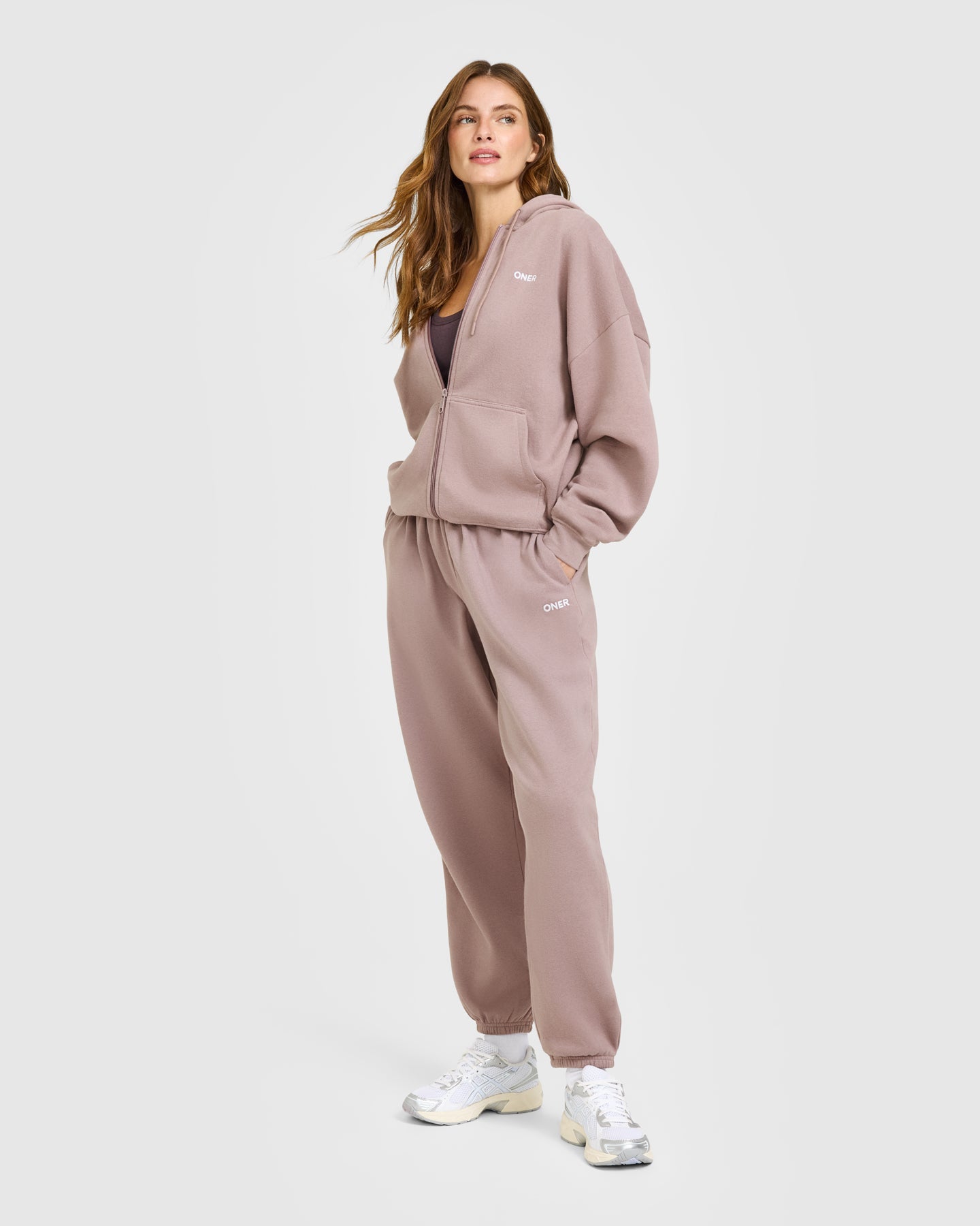 Mid Weight Relaxed Joggers | Dusty Purple - Image 2