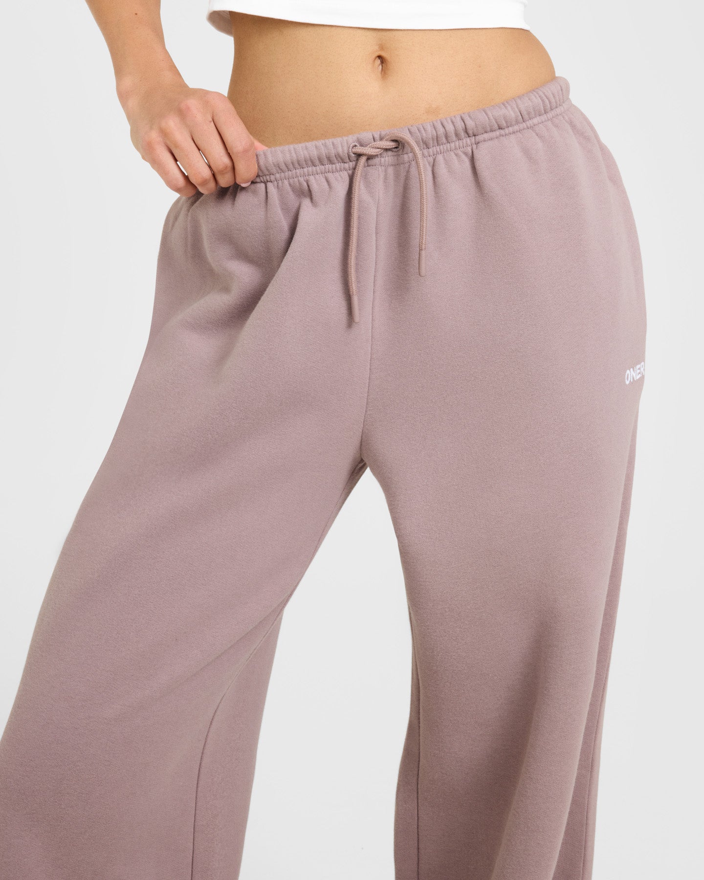 Mid Weight Relaxed Straight Leg Joggers | Dusty Purple - Image 2