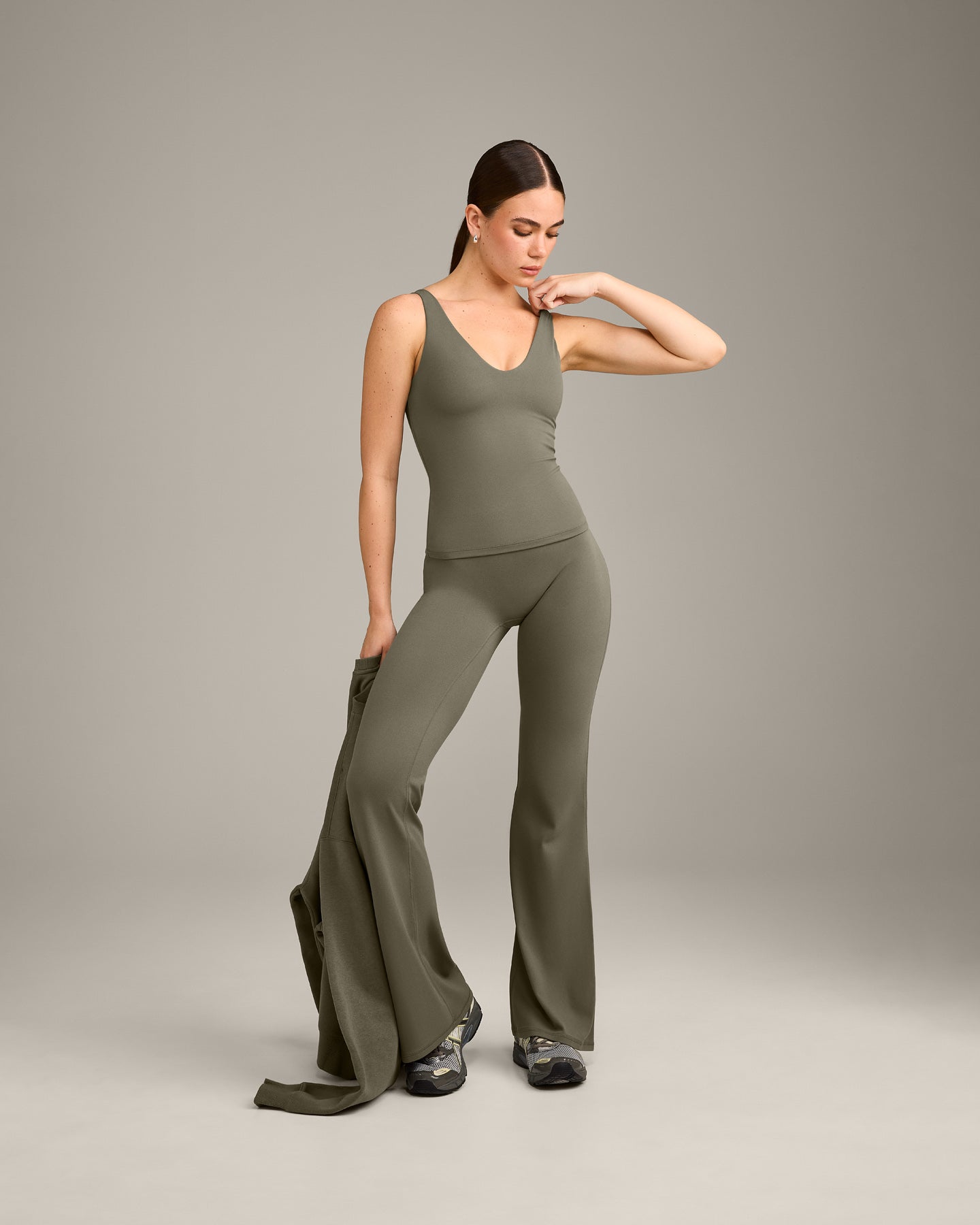 SoftMotion Scoop Neck Vest with Grey Logo | Alpine Green - Image 3
