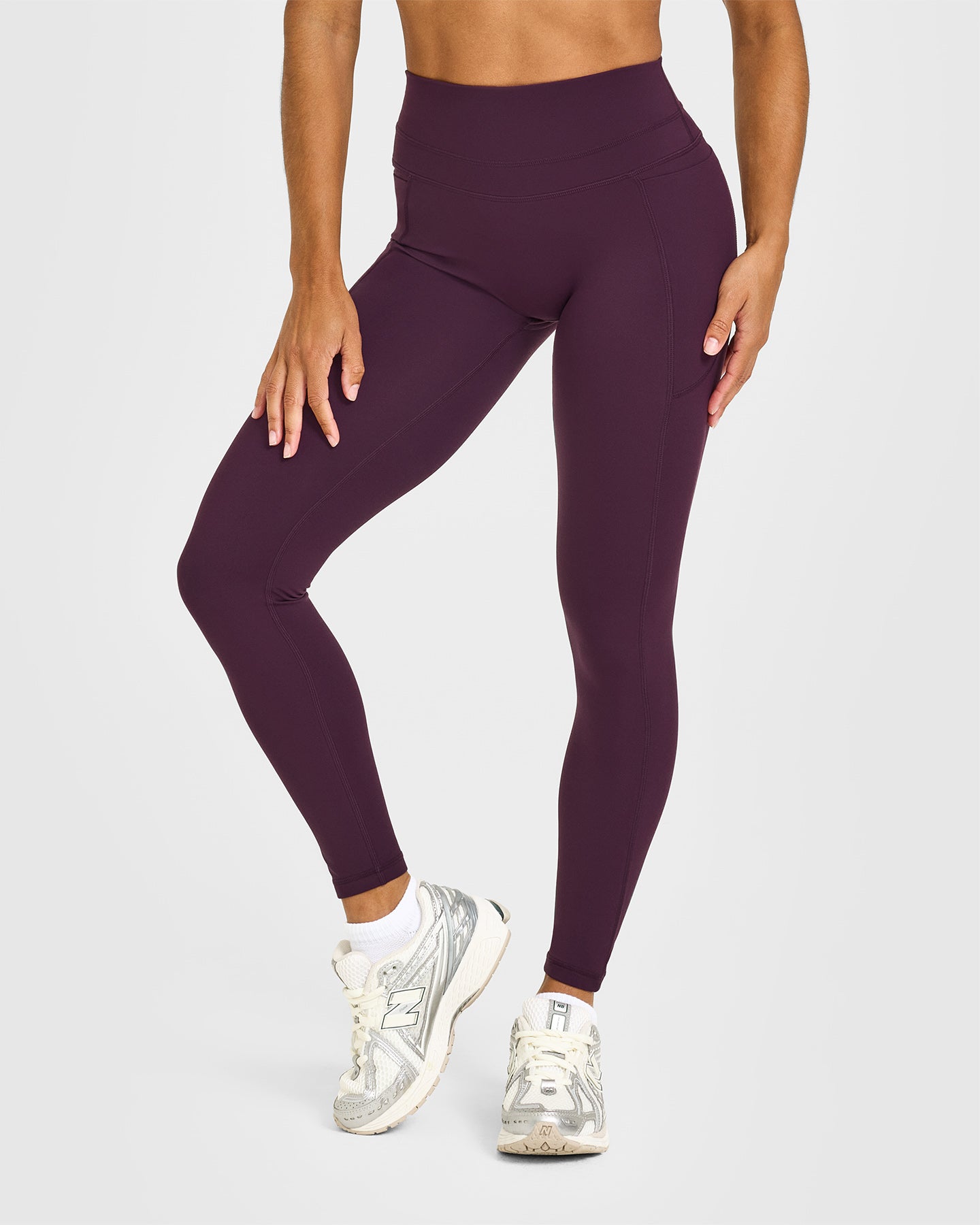 UnifiedMove High Waisted Pocket Leggings | Blackberry Purple - Image 2