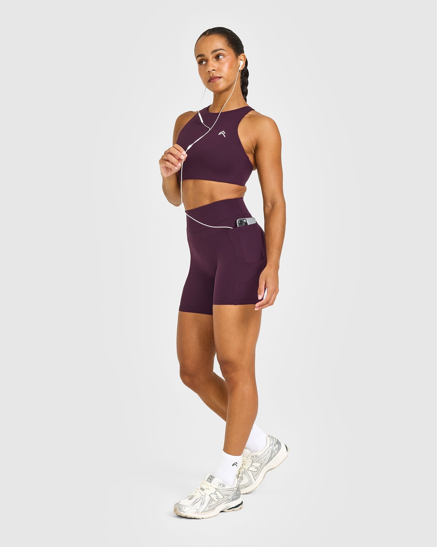 UnifiedMove High Waisted Pocket Shorts 6" | Blackberry Purple - Image 3