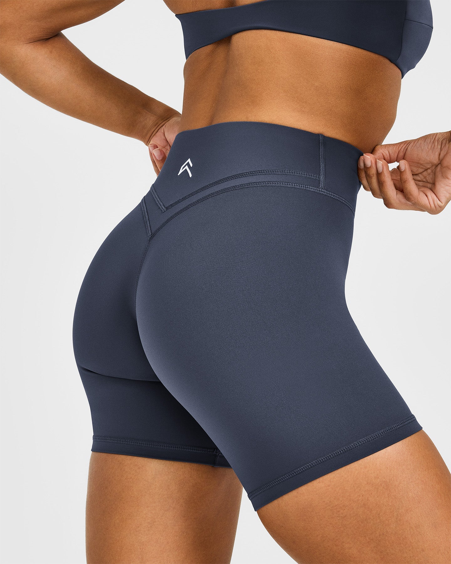 UnifiedMove Wrap Shorts White Logo 6" | True Blue - Image 4