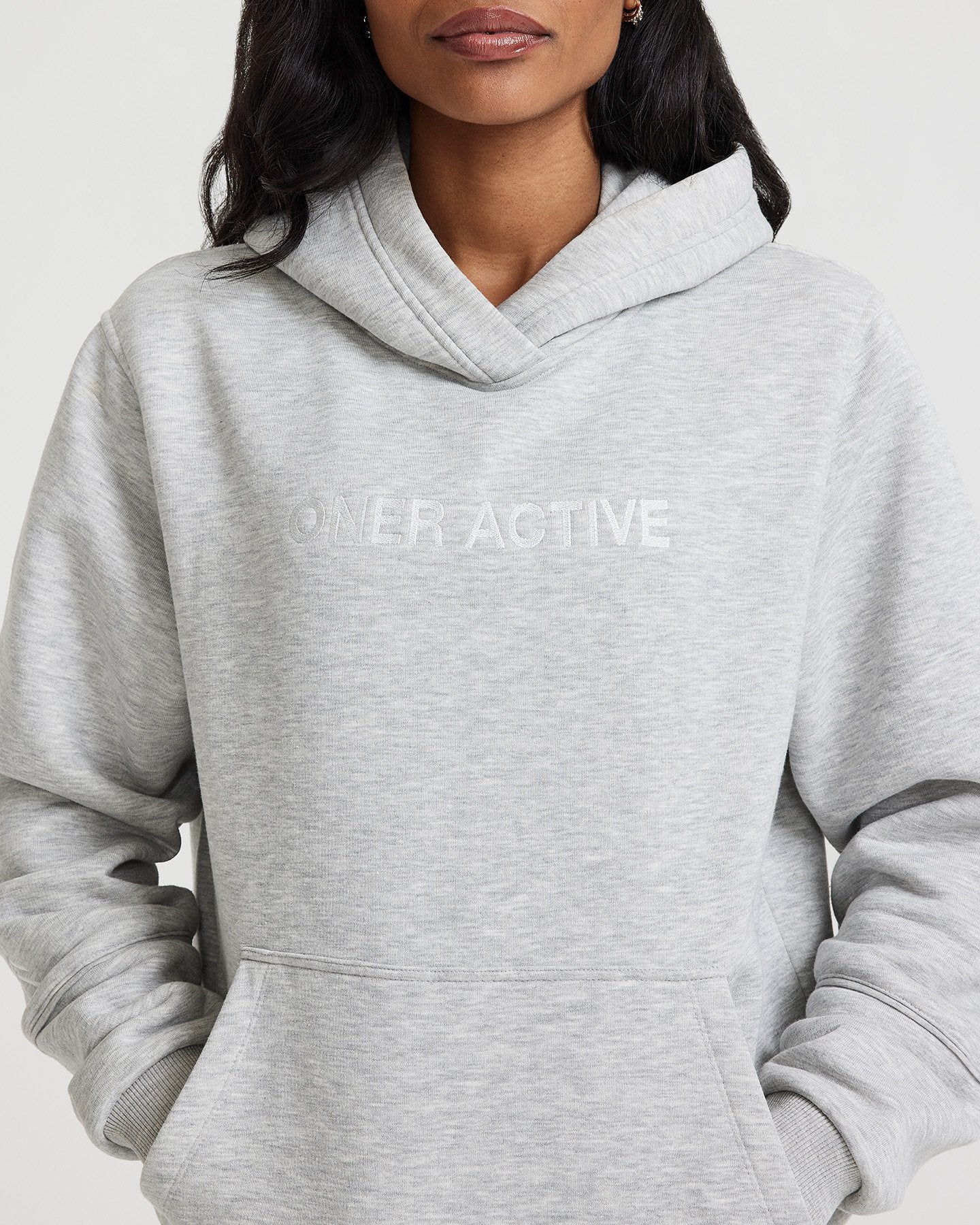 Classic Lounge Oversized Hoodie | Silver Marl - Image 3