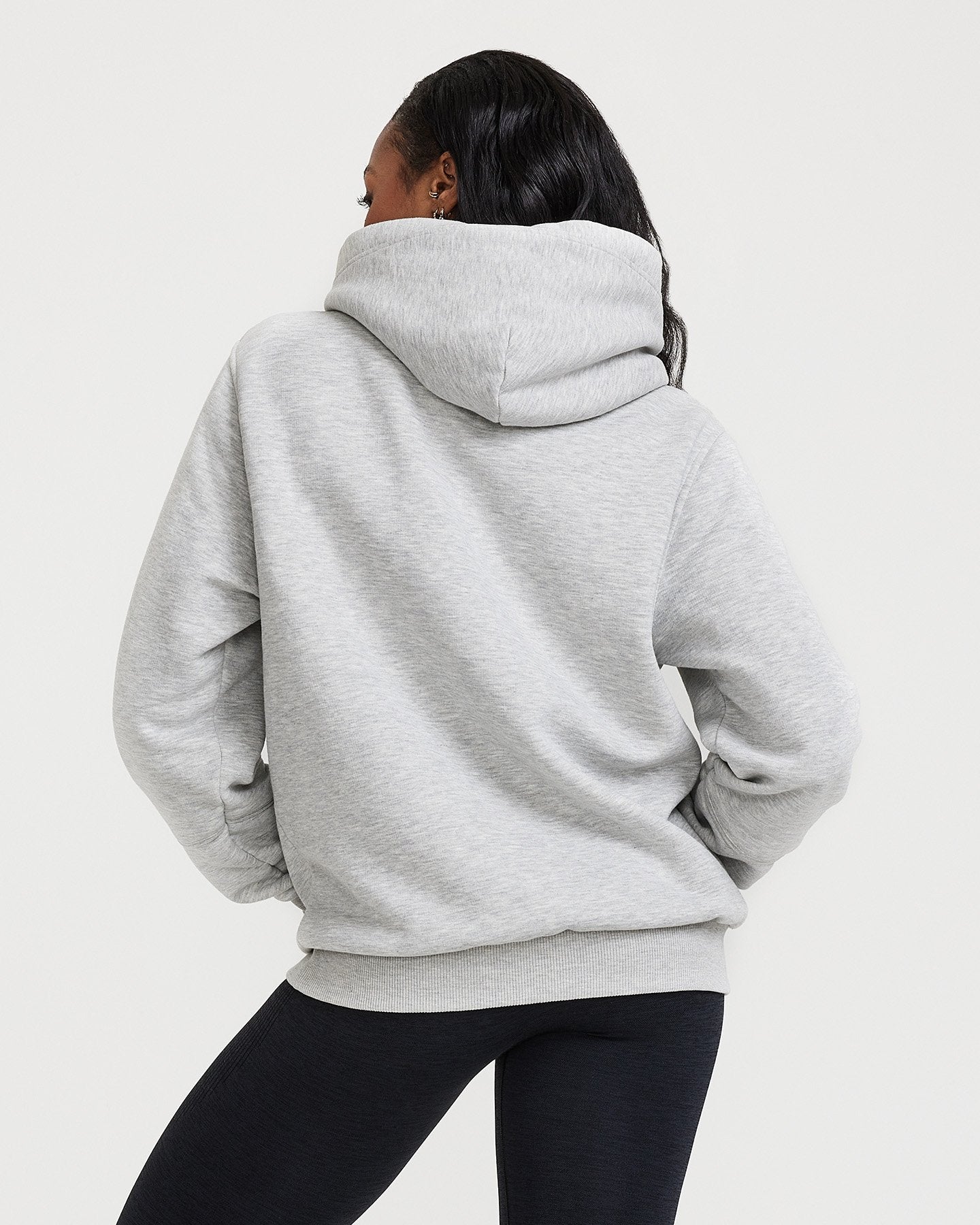 Classic Lounge Oversized Hoodie | Silver Marl - Image 4