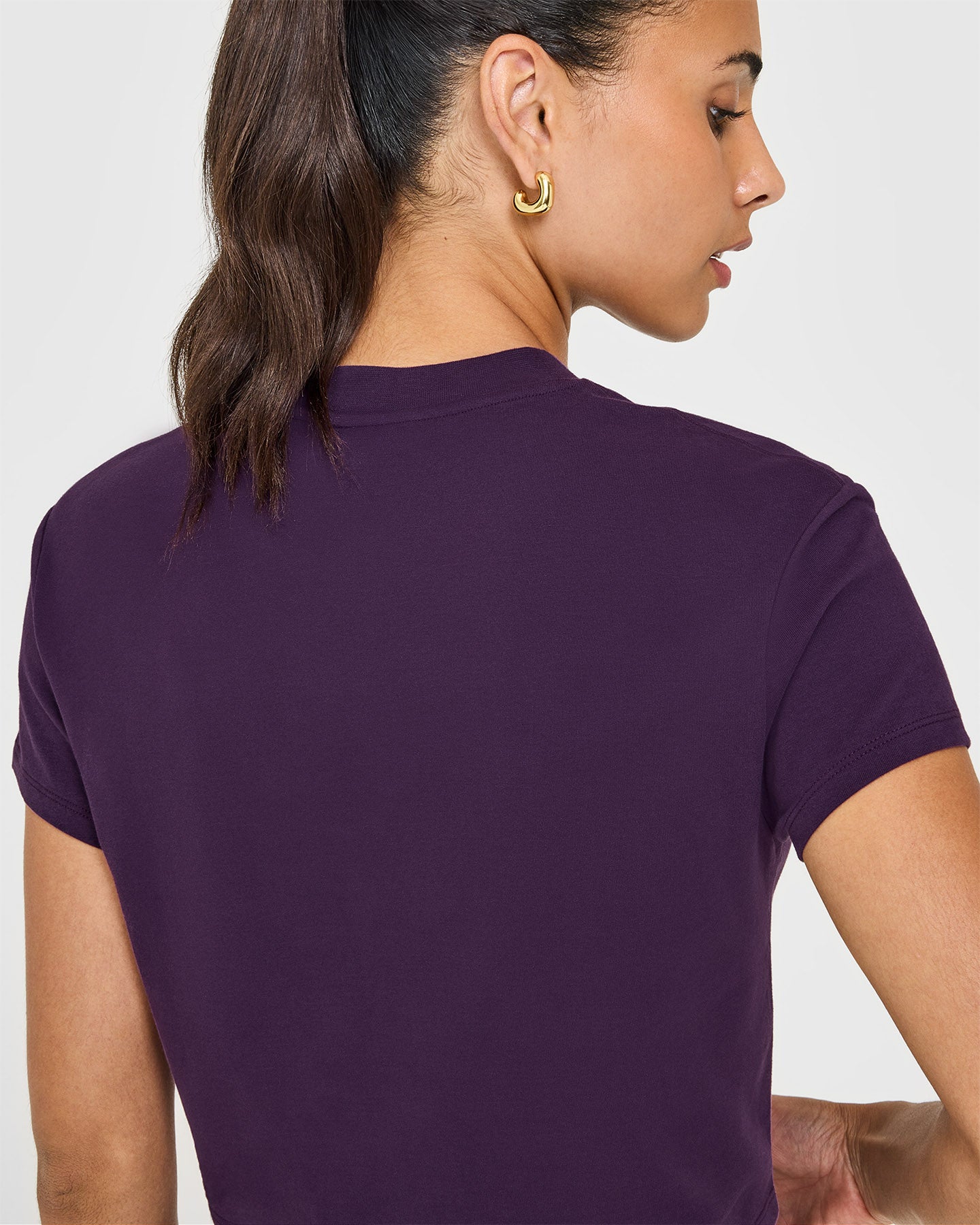 Cotton Relaxed T-Shirt | Blackberry Purple - Image 4