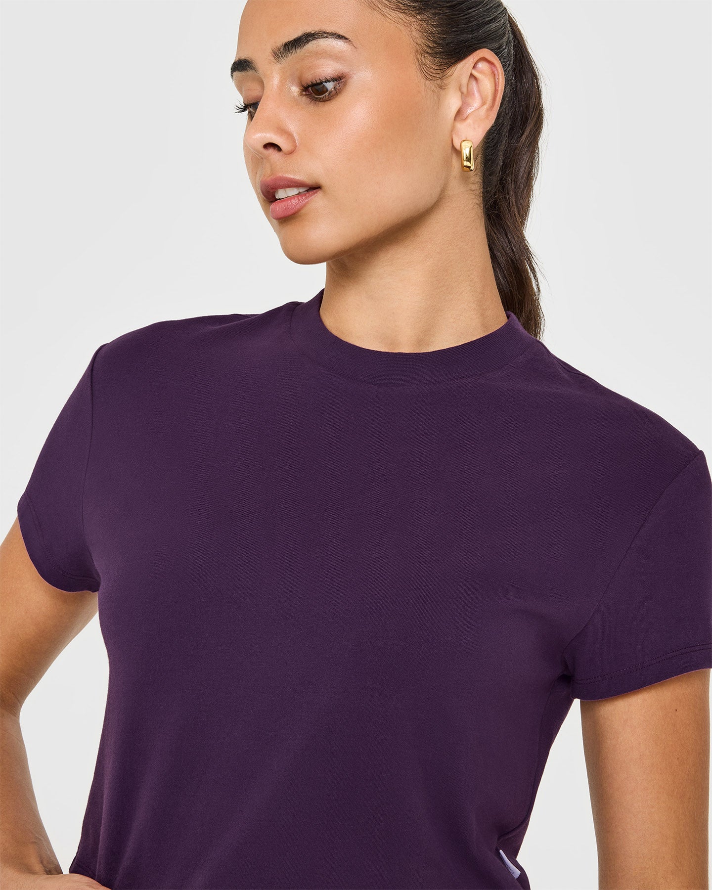 Cotton Relaxed T-Shirt | Blackberry Purple - Image 5