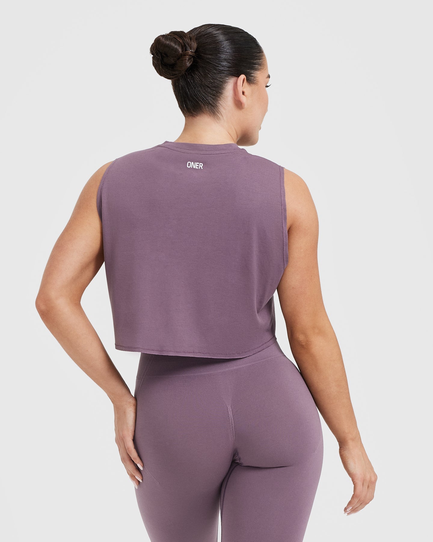 Raising The Bar Graphic Muscle Crop Vest | Vintage Purple - Image 2