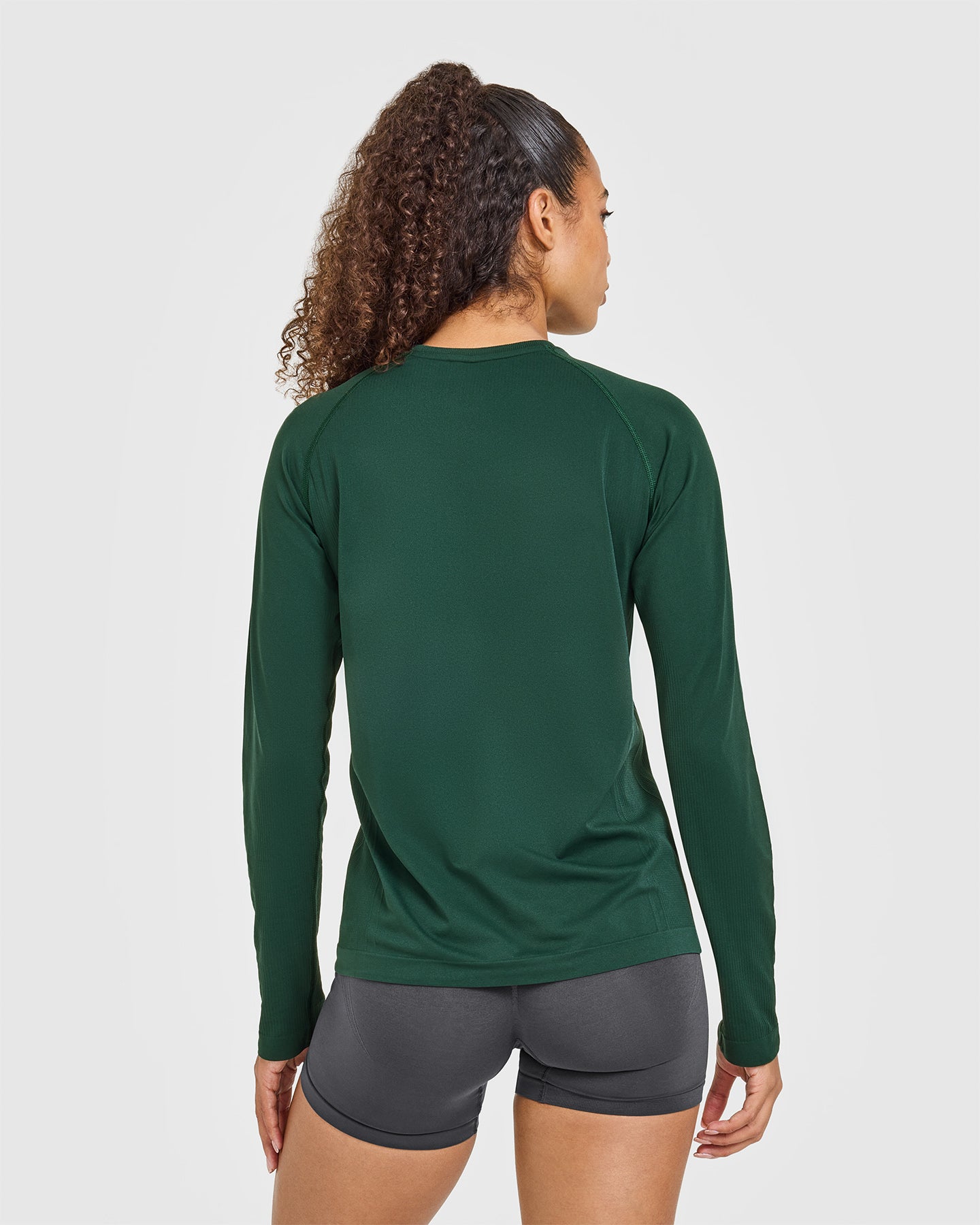 Go To Seamless Loose Long Sleeve Top | Racing Green - Image 2