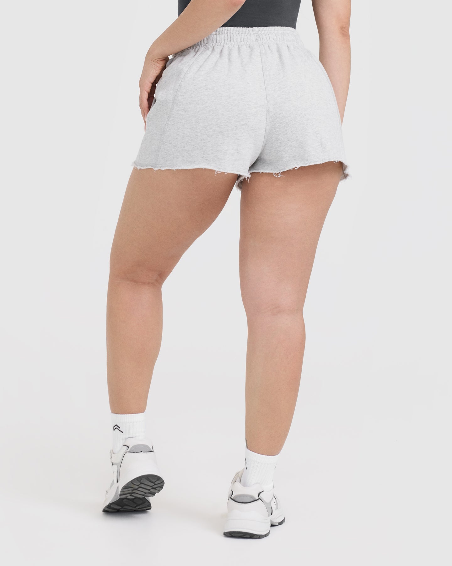 Raw Lounge Oversized Shorts | Light Grey Marl - Image 2