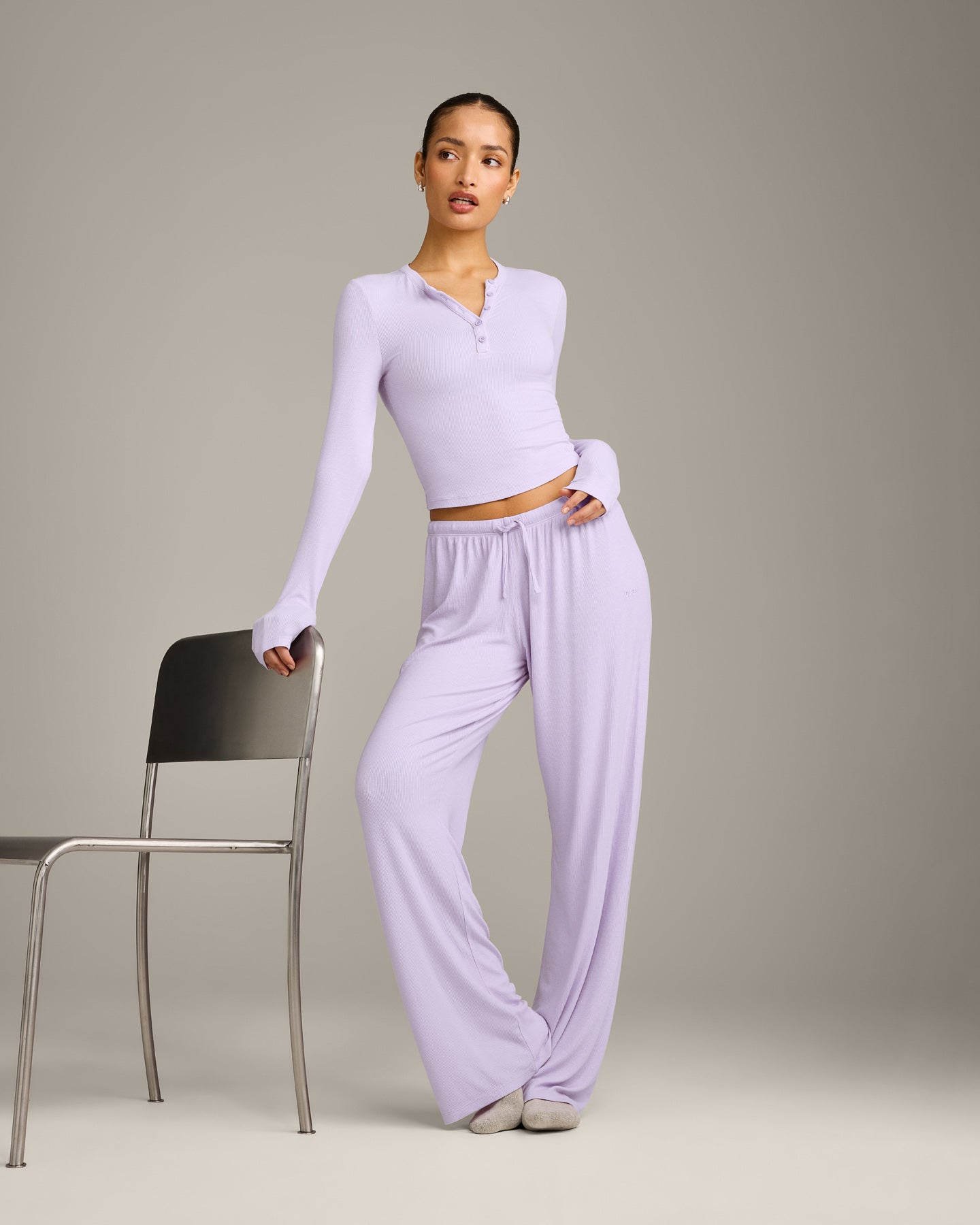 Oner At Home Night Bottoms | Light Lavender Purple - Image 2