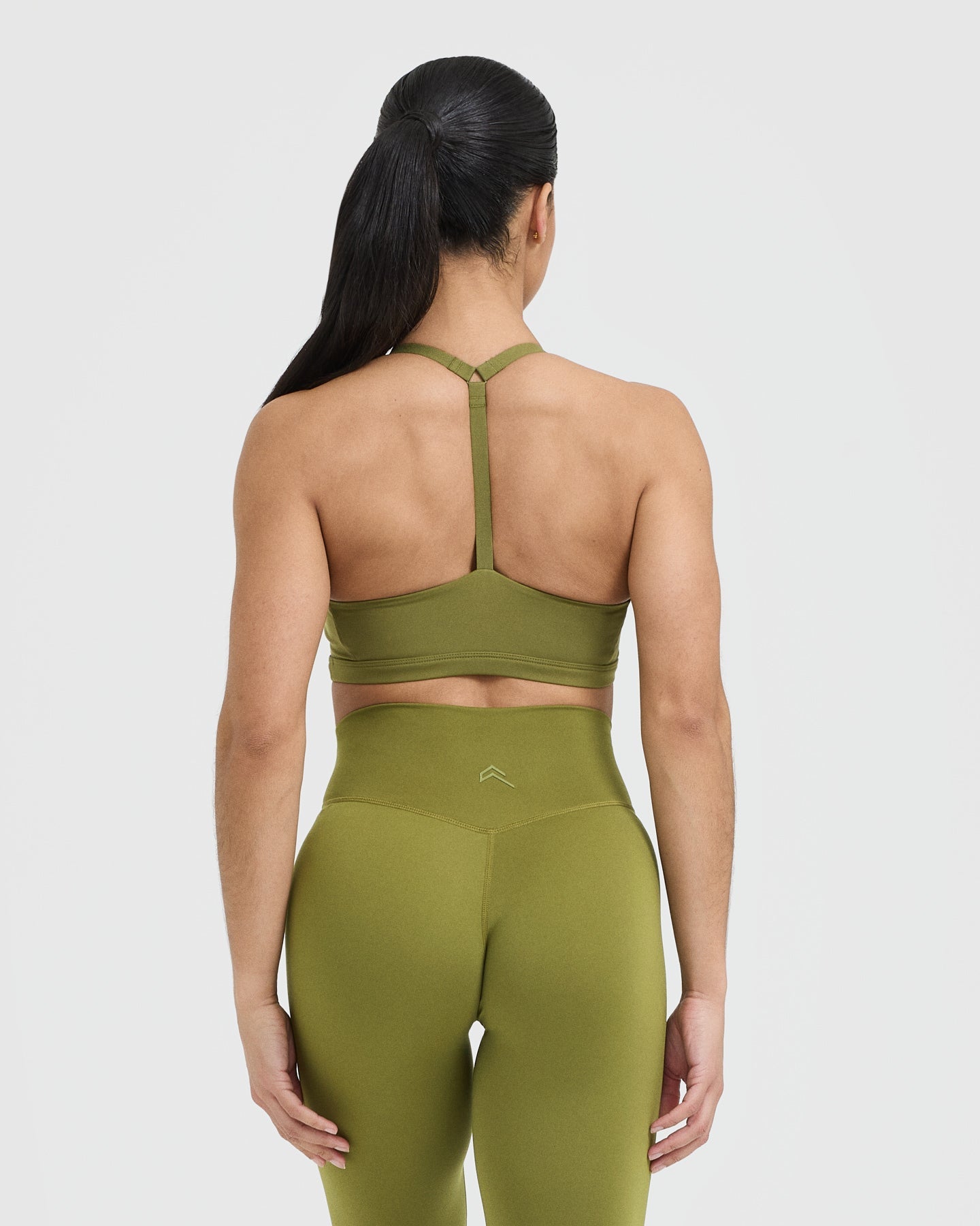 Timeless Square Neck Sports Bra | Olive Green - Image 2