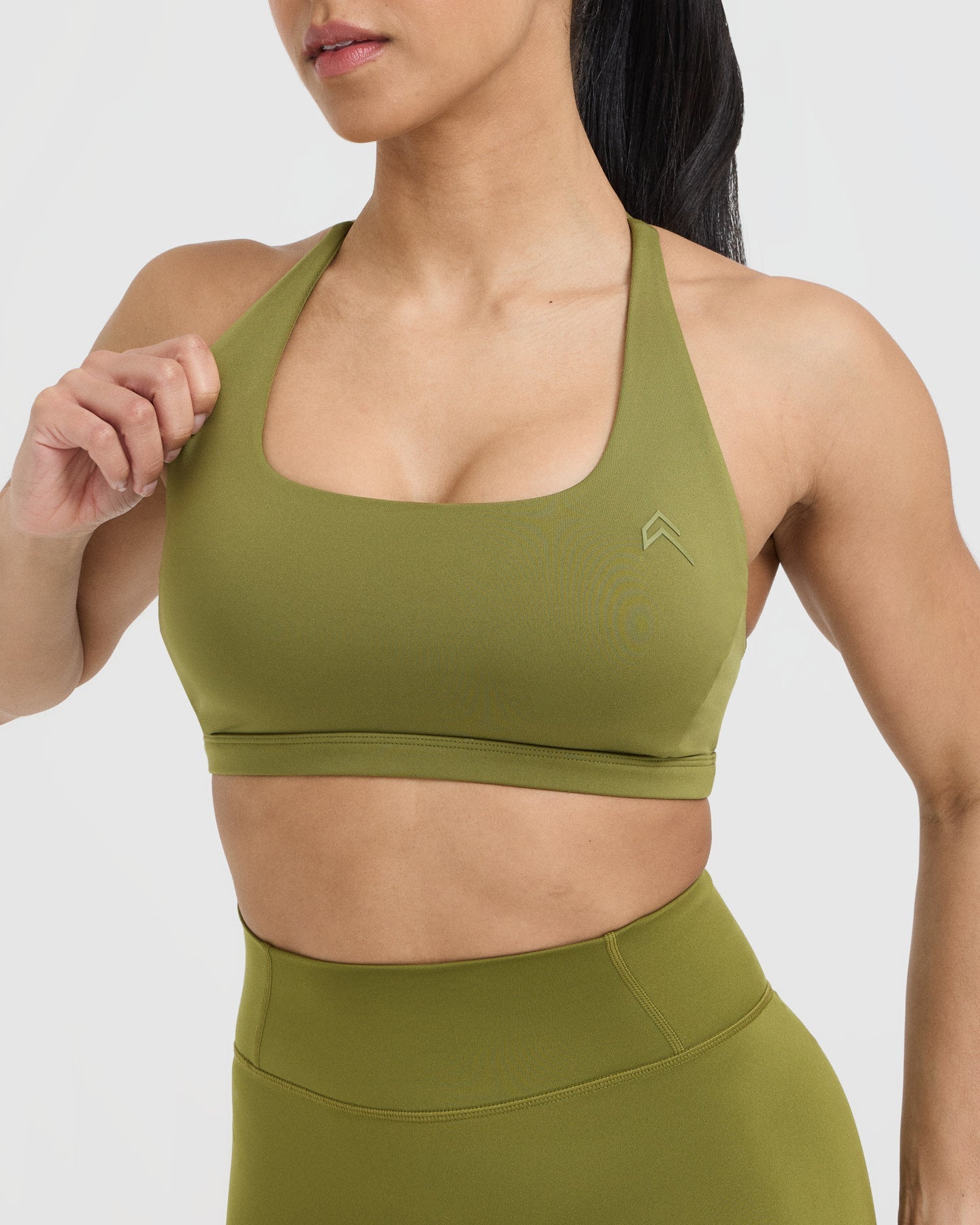Timeless Square Neck Sports Bra | Olive Green - Image 4