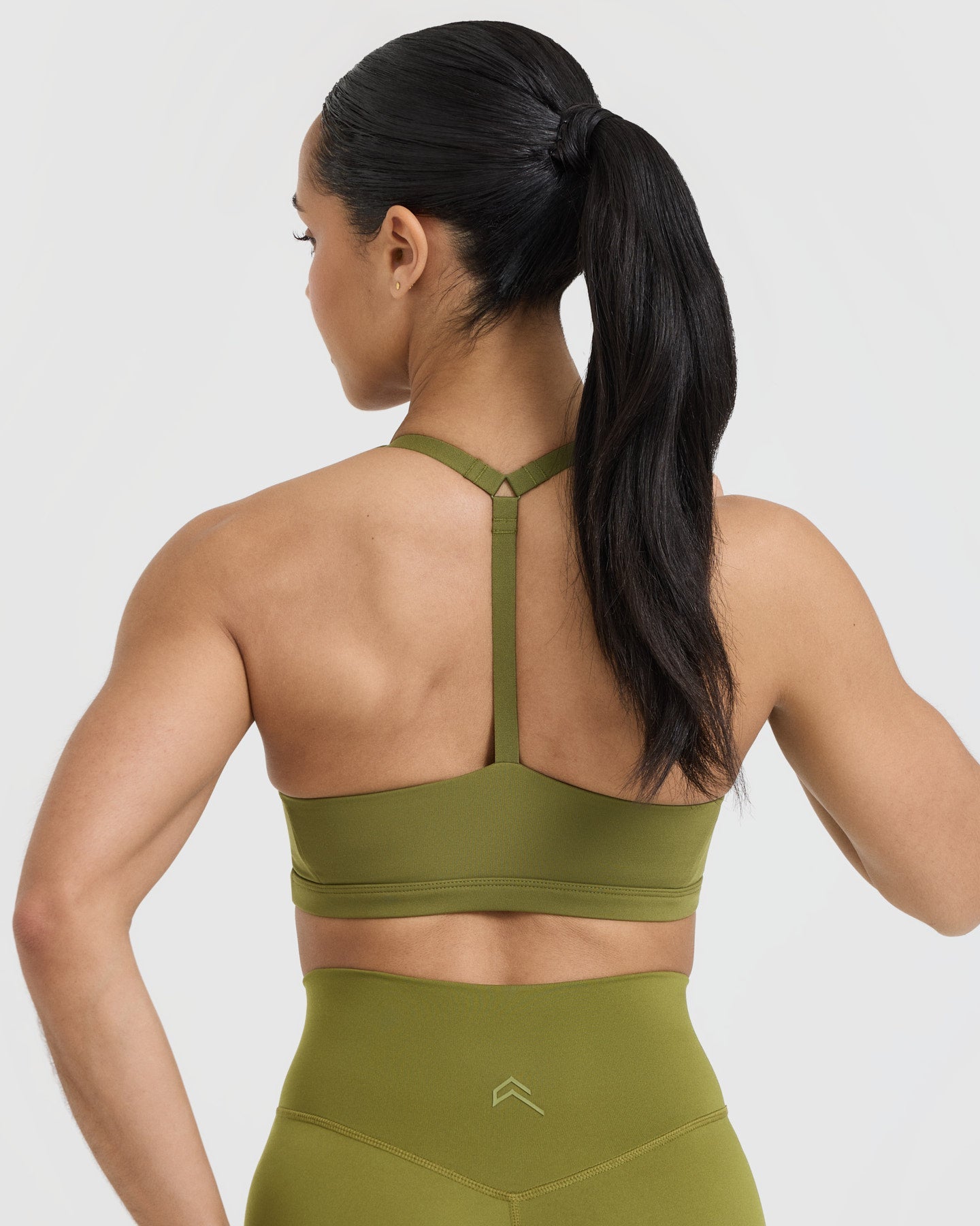 Timeless Square Neck Sports Bra | Olive Green - Image 5