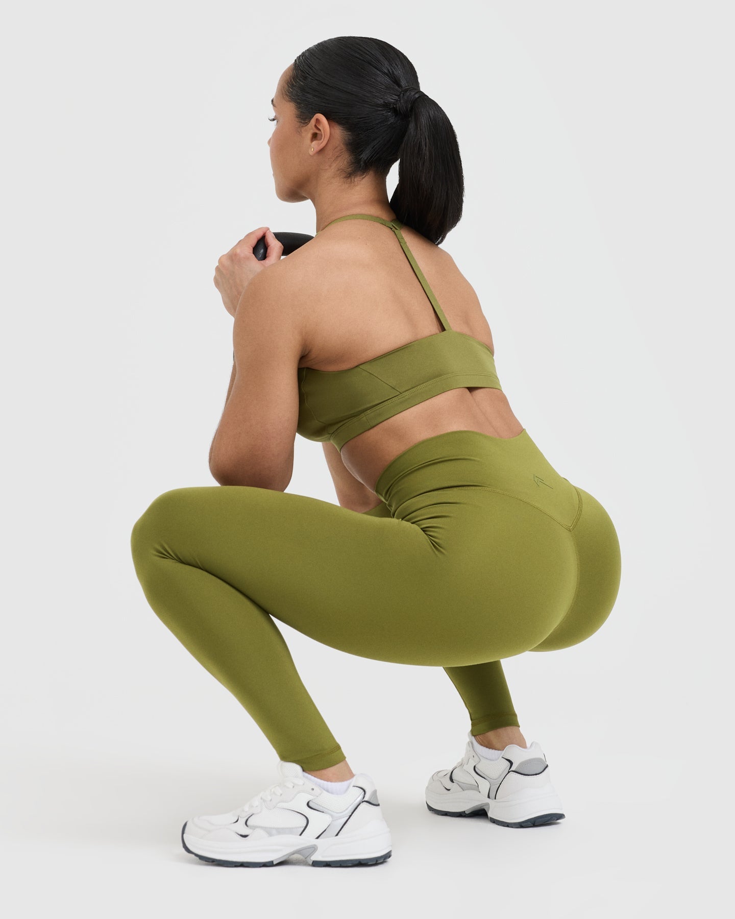 Timeless Square Neck Sports Bra | Olive Green - Image 6