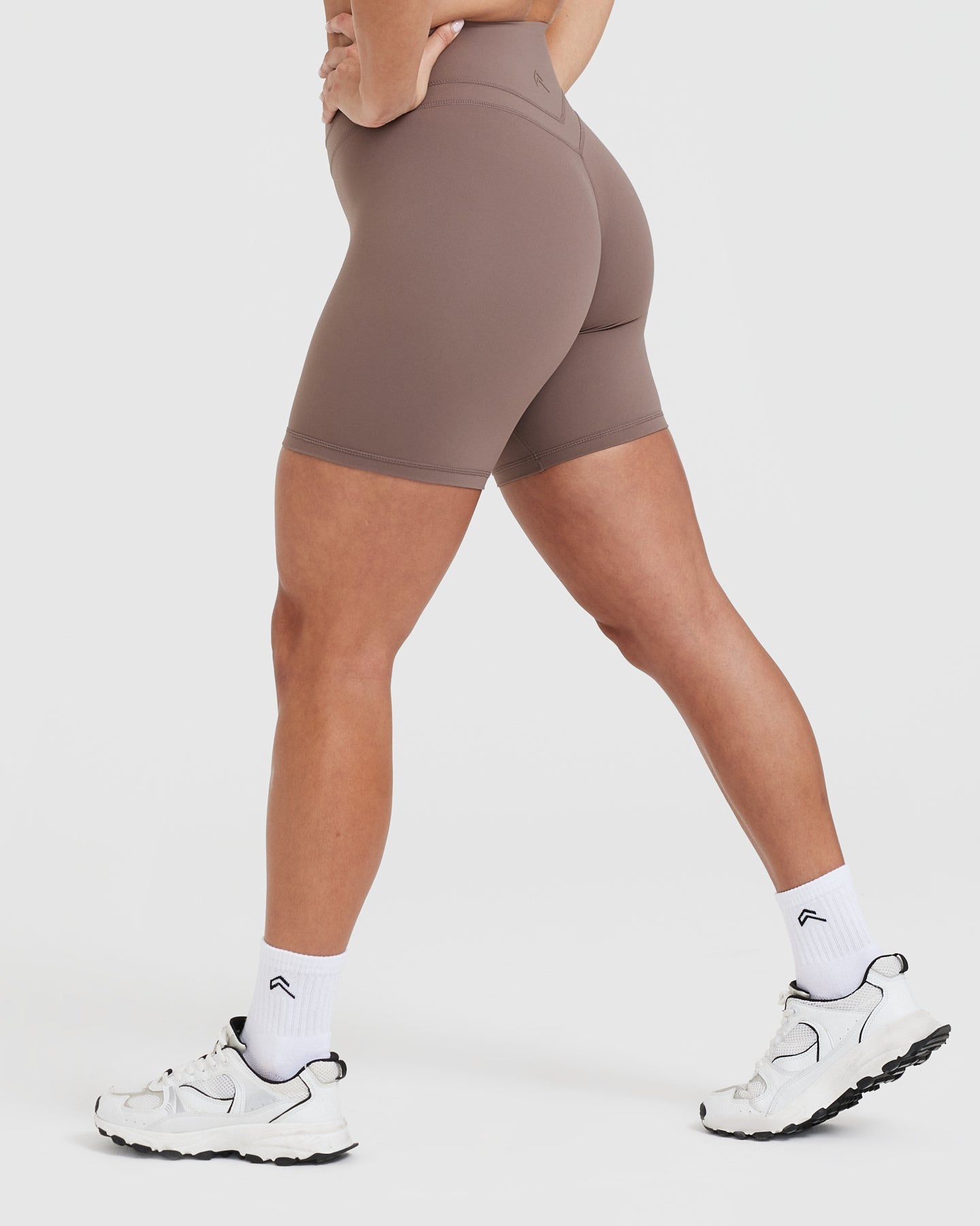 UnifiedMove High Waisted Shorts 6" | Cool Brown - Image 2