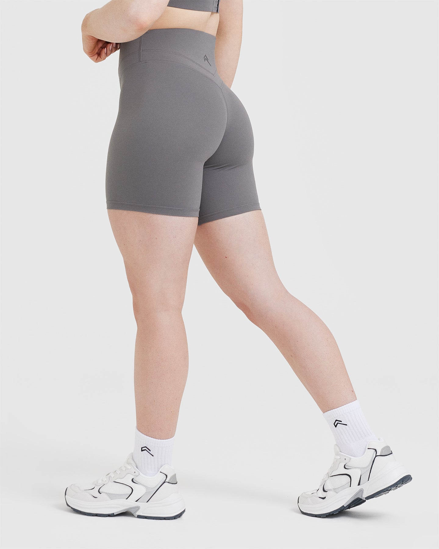 UnifiedMove High Waisted Shorts 6" | Ash Grey - Image 2