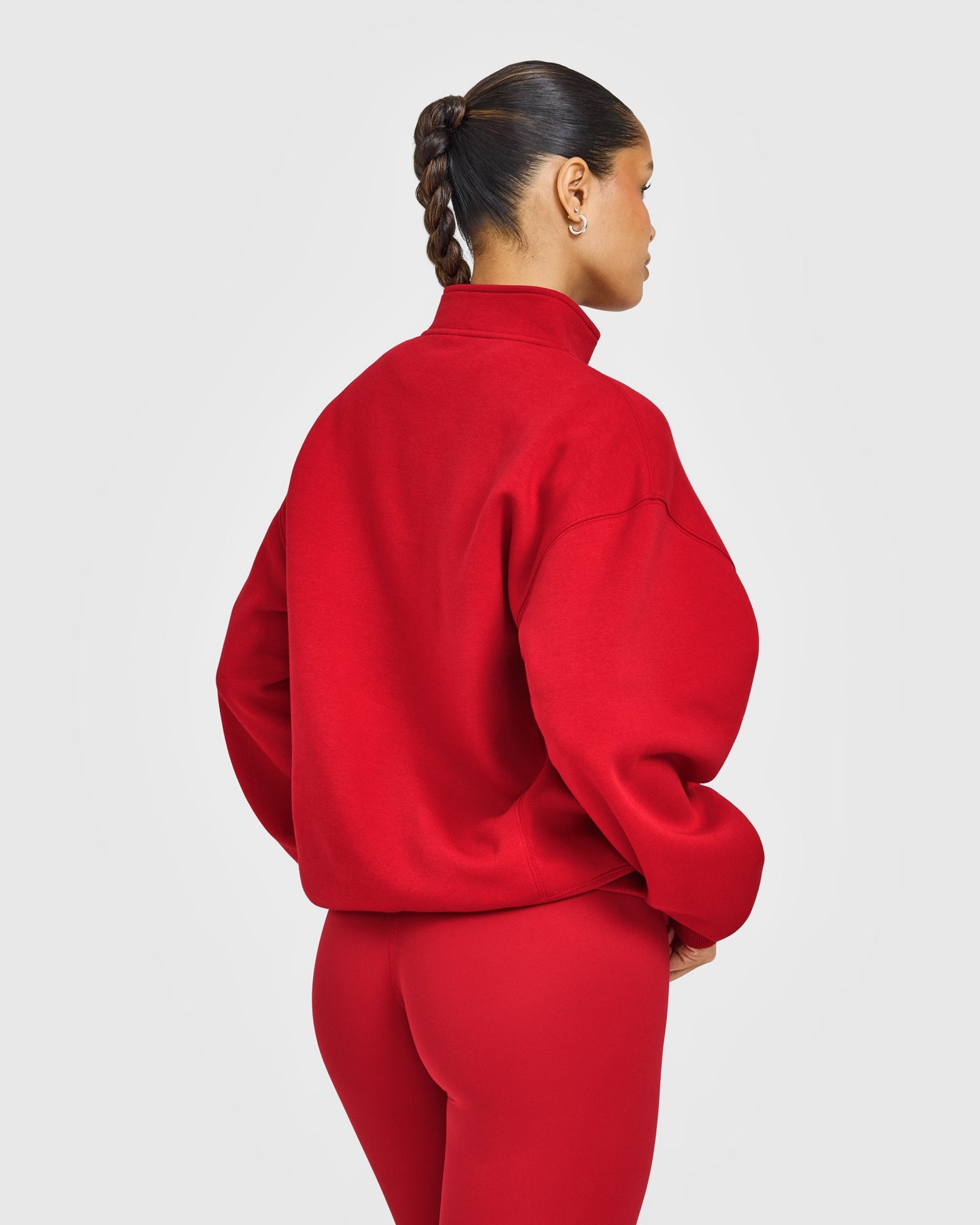 Alternative view of Foundations 1/4 Zip Sweatshirt | Toasted Red