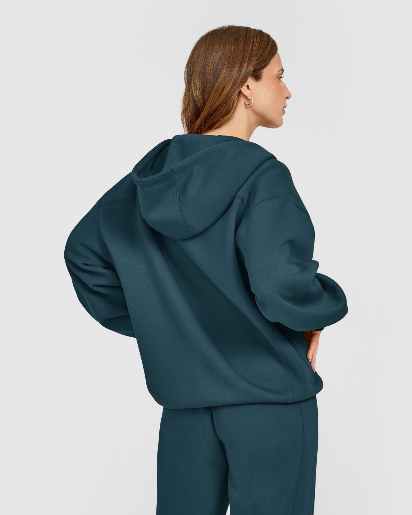 Foundations Zip Through Hoodie | Oil Blue - Image 2