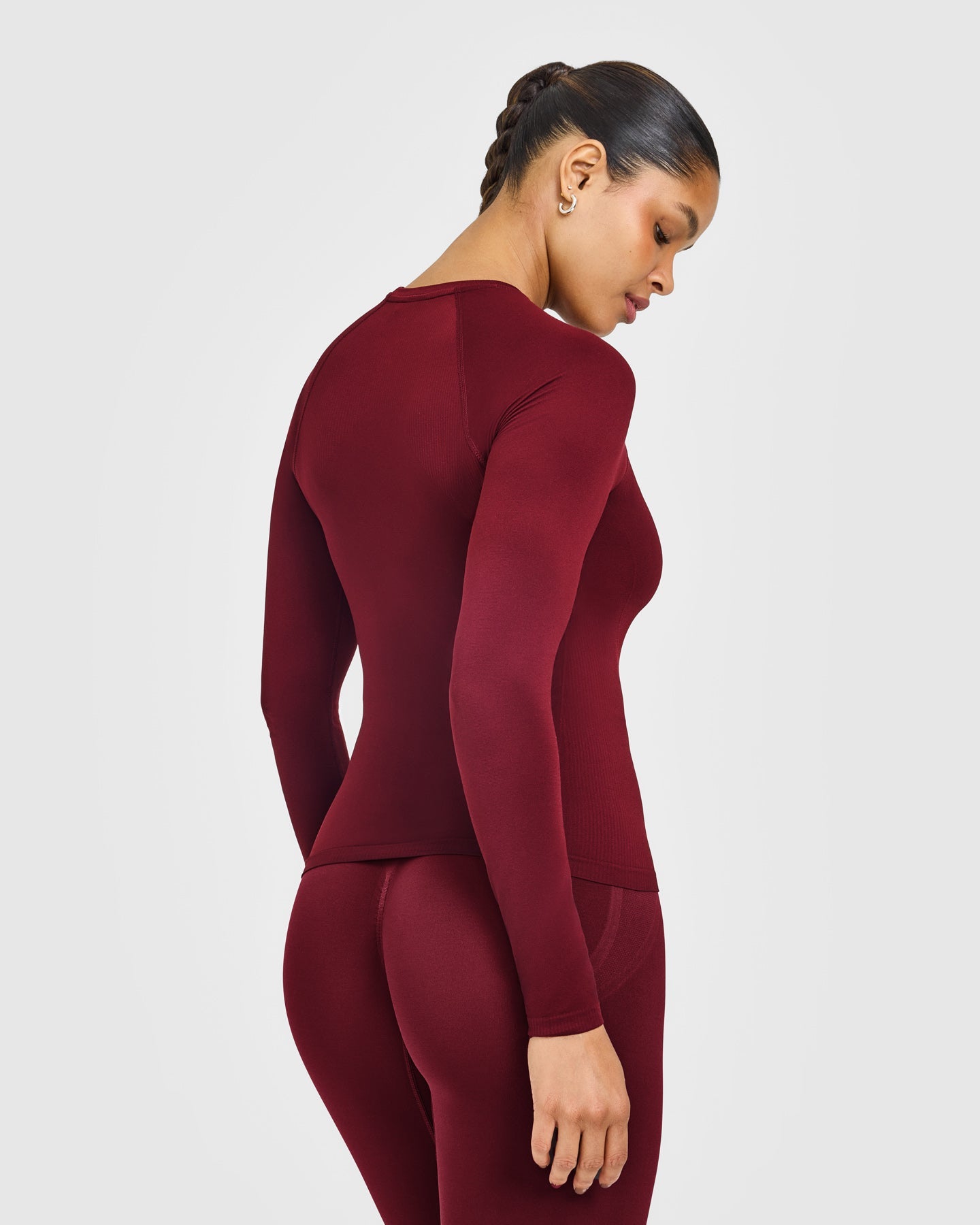 Go To Seamless Fitted Long Sleeve Top | Rosewood - Image 2